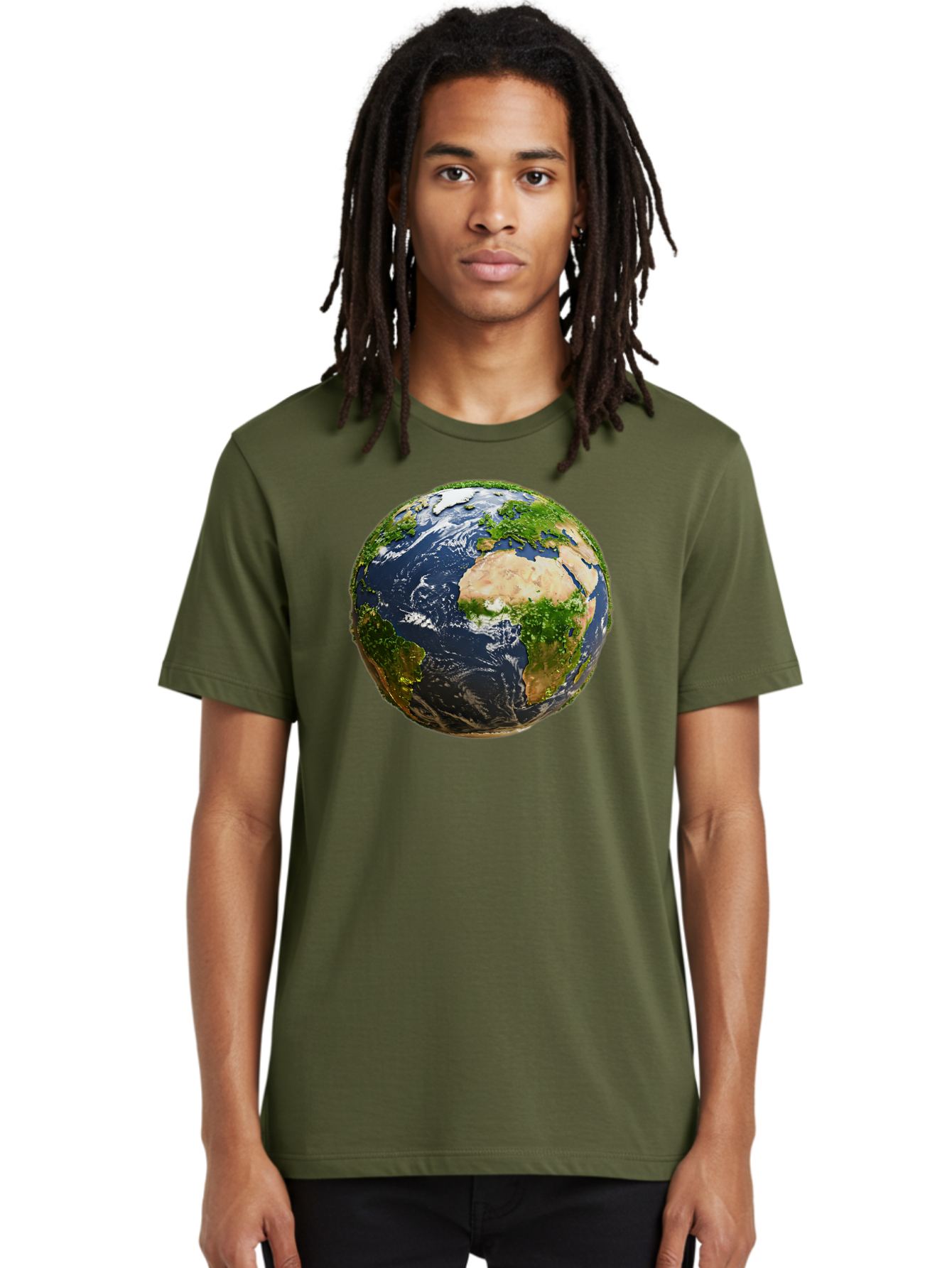 Earth-Globe-3 Men'S Graphic Tee, 100% Cotton, Comfortable Casual Summer Wear, Machine Washable, Globe, Earth From Space, World Map, Africa, Europe, Atlantic Ocean, Natural Beauty, Diverse Geography, Global Unity, Planet Earth Imagery, Baa578 10