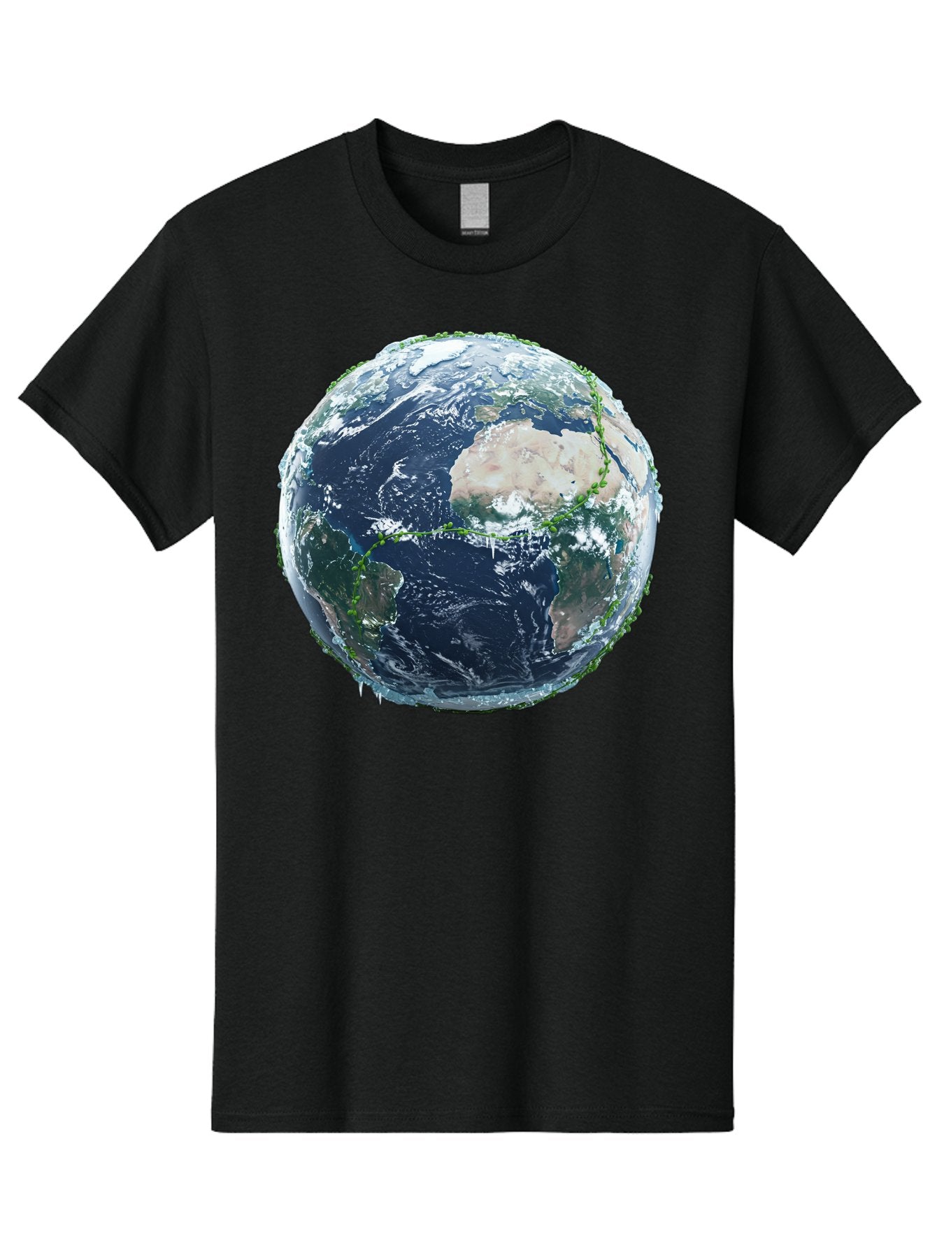 Earth-Globe-4 Men'S Graphic Tee, 100% Cotton, Comfortable Casual Summer Wear, Machine Washable, Globe Showing North America, Earth From Space, Global View, Planet Earth, International Map, World Geography, Satellite Imagery Baa579 5