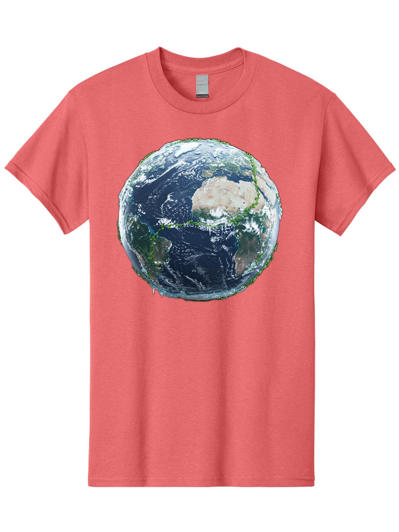Earth-Globe-4 Men'S Graphic Tee, 100% Cotton, Comfortable Casual Summer Wear, Machine Washable, Globe Showing North America, Earth From Space, Global View, Planet Earth, International Map, World Geography, Satellite Imagery Baa579 14