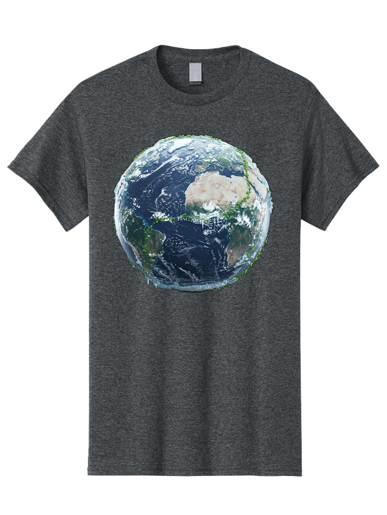 Earth-Globe-4 Men'S Graphic Tee, 100% Cotton, Comfortable Casual Summer Wear, Machine Washable, Globe Showing North America, Earth From Space, Global View, Planet Earth, International Map, World Geography, Satellite Imagery Baa579 7