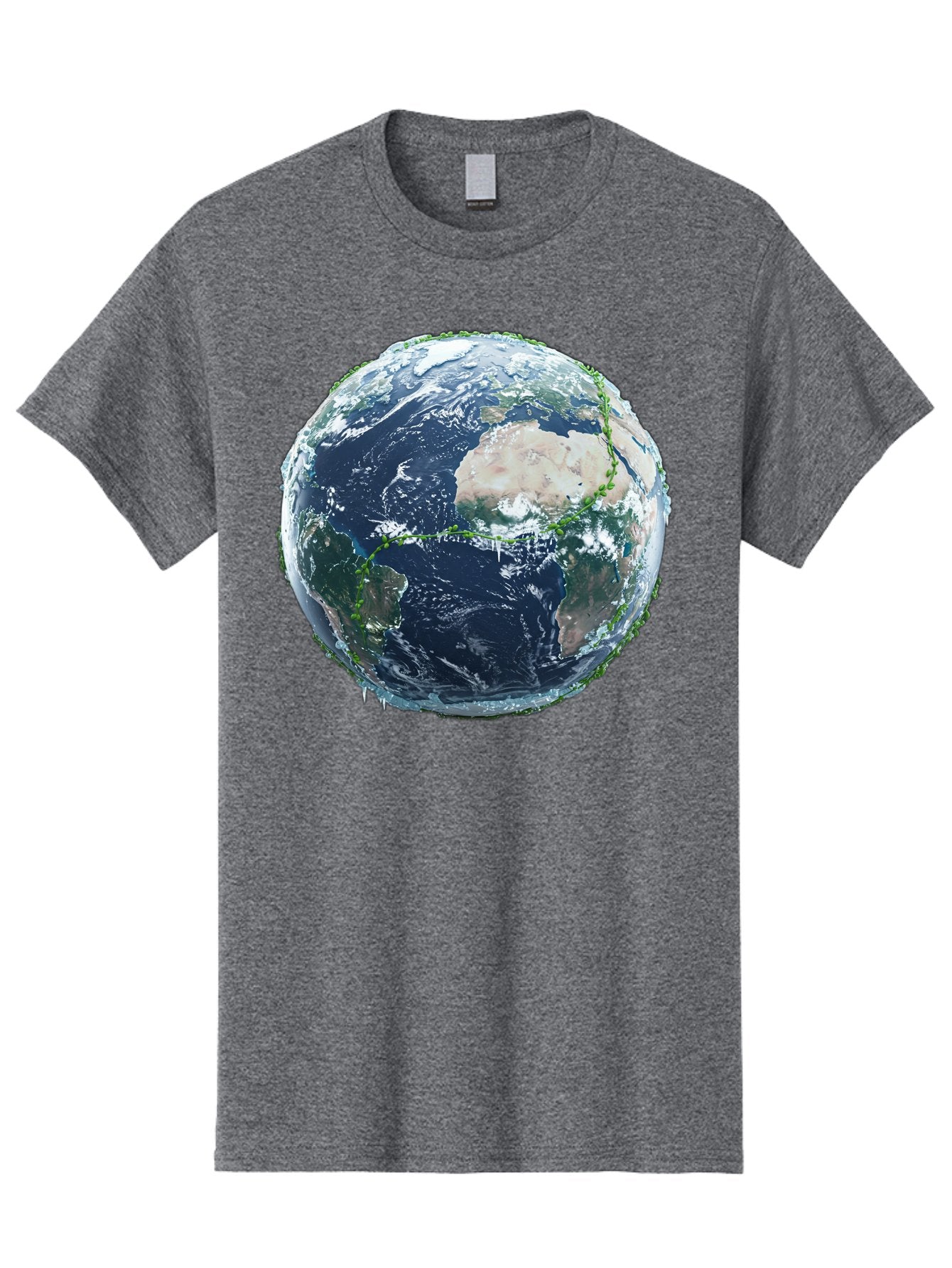Earth-Globe-4 Men'S Graphic Tee, 100% Cotton, Comfortable Casual Summer Wear, Machine Washable, Globe Showing North America, Earth From Space, Global View, Planet Earth, International Map, World Geography, Satellite Imagery Baa579 9