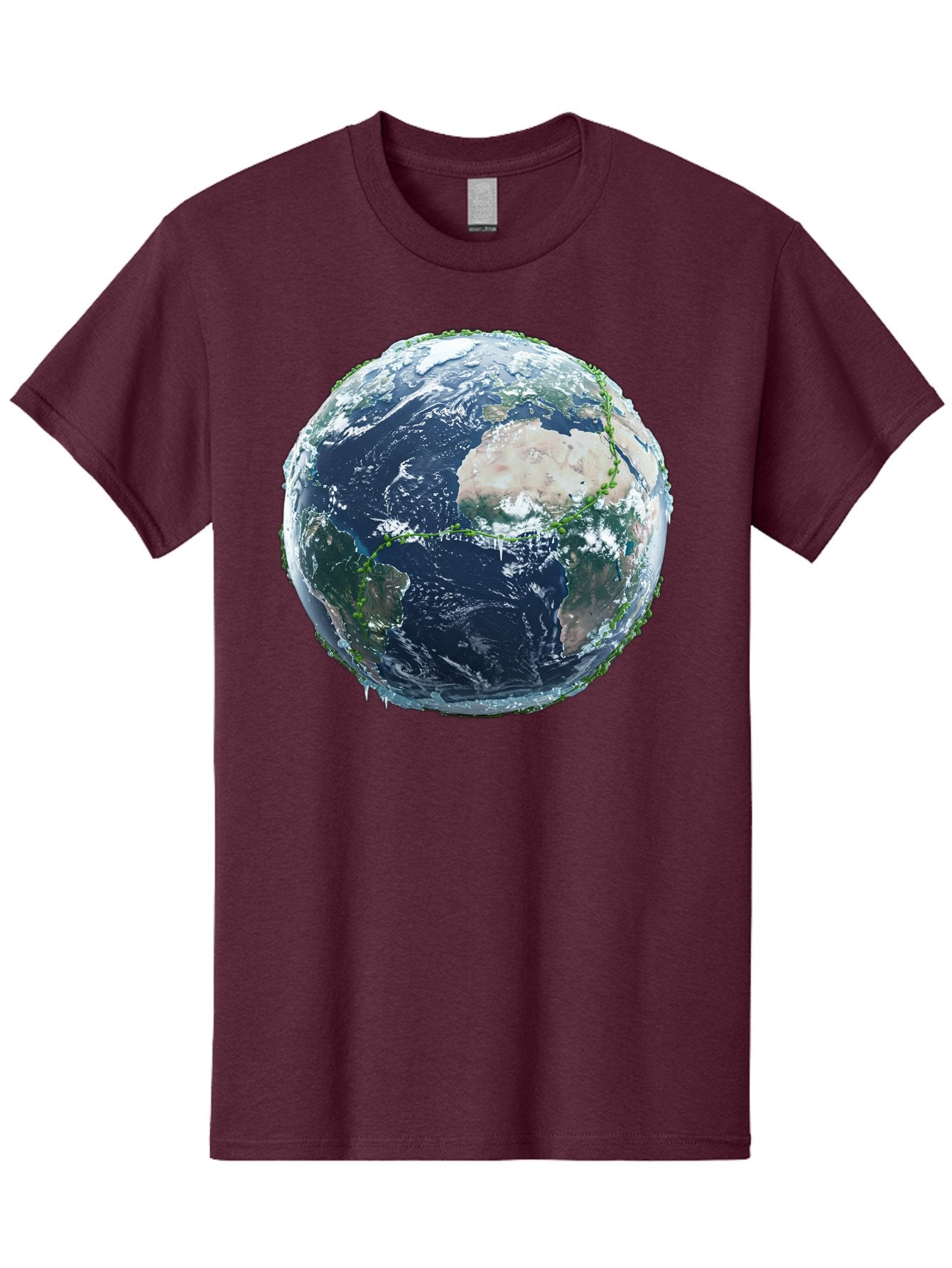Earth-Globe-4 Men'S Graphic Tee, 100% Cotton, Comfortable Casual Summer Wear, Machine Washable, Globe Showing North America, Earth From Space, Global View, Planet Earth, International Map, World Geography, Satellite Imagery Baa579 12