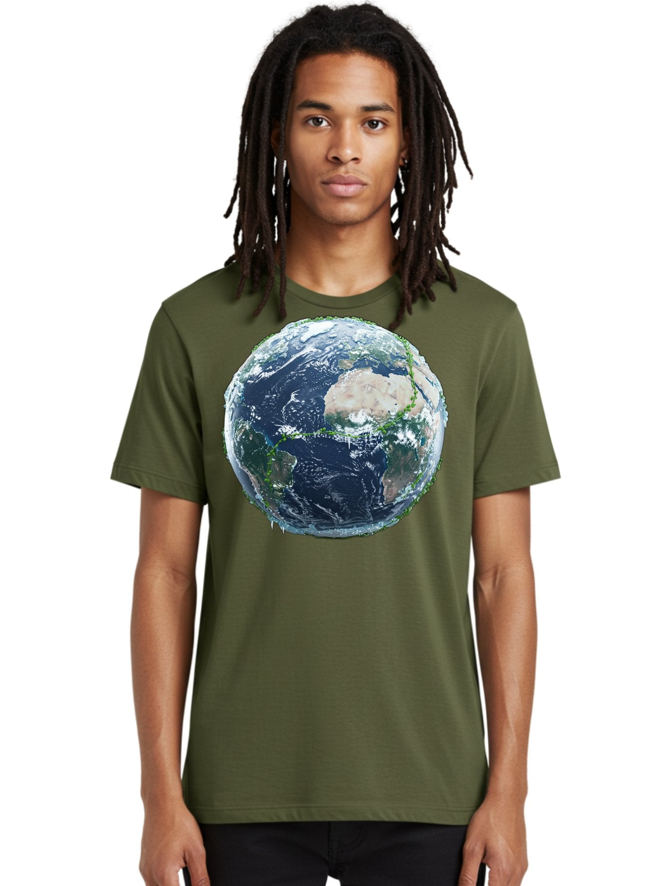 Earth-Globe-4 Men'S Graphic Tee, 100% Cotton, Comfortable Casual Summer Wear, Machine Washable, Globe Showing North America, Earth From Space, Global View, Planet Earth, International Map, World Geography, Satellite Imagery Baa579 18