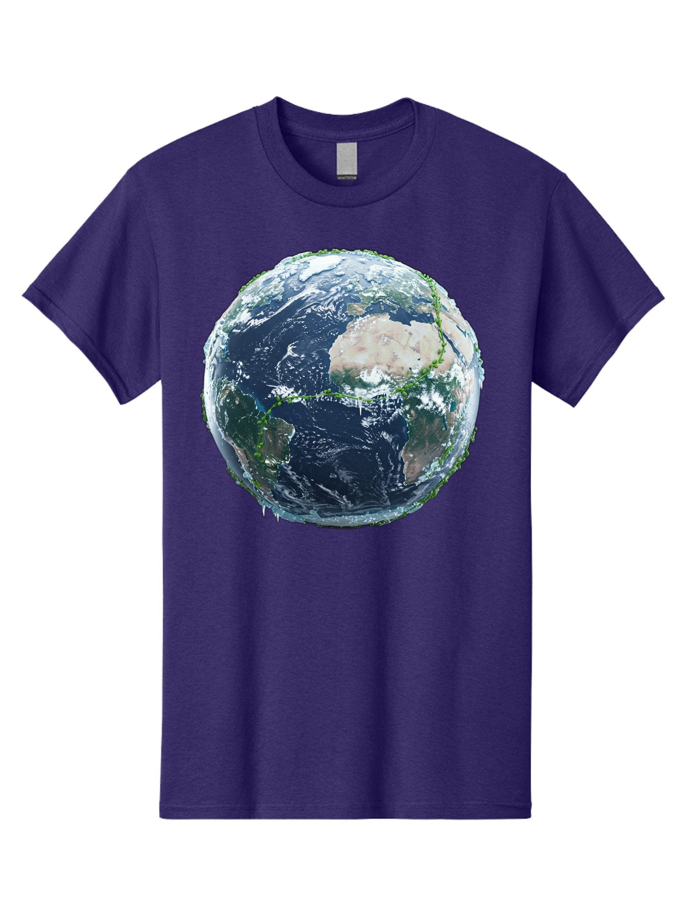 Earth-Globe-4 Men'S Graphic Tee, 100% Cotton, Comfortable Casual Summer Wear, Machine Washable, Globe Showing North America, Earth From Space, Global View, Planet Earth, International Map, World Geography, Satellite Imagery Baa579