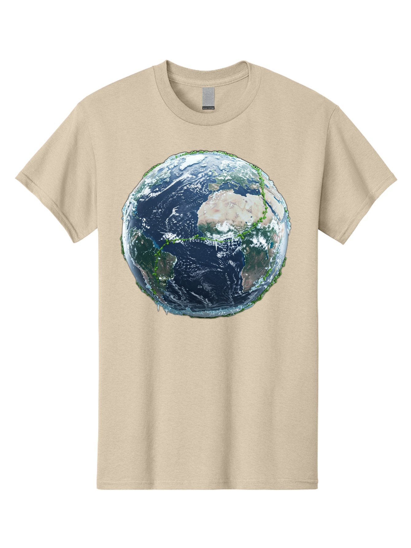 Earth-Globe-4 Men'S Graphic Tee, 100% Cotton, Comfortable Casual Summer Wear, Machine Washable, Globe Showing North America, Earth From Space, Global View, Planet Earth, International Map, World Geography, Satellite Imagery Baa579 8