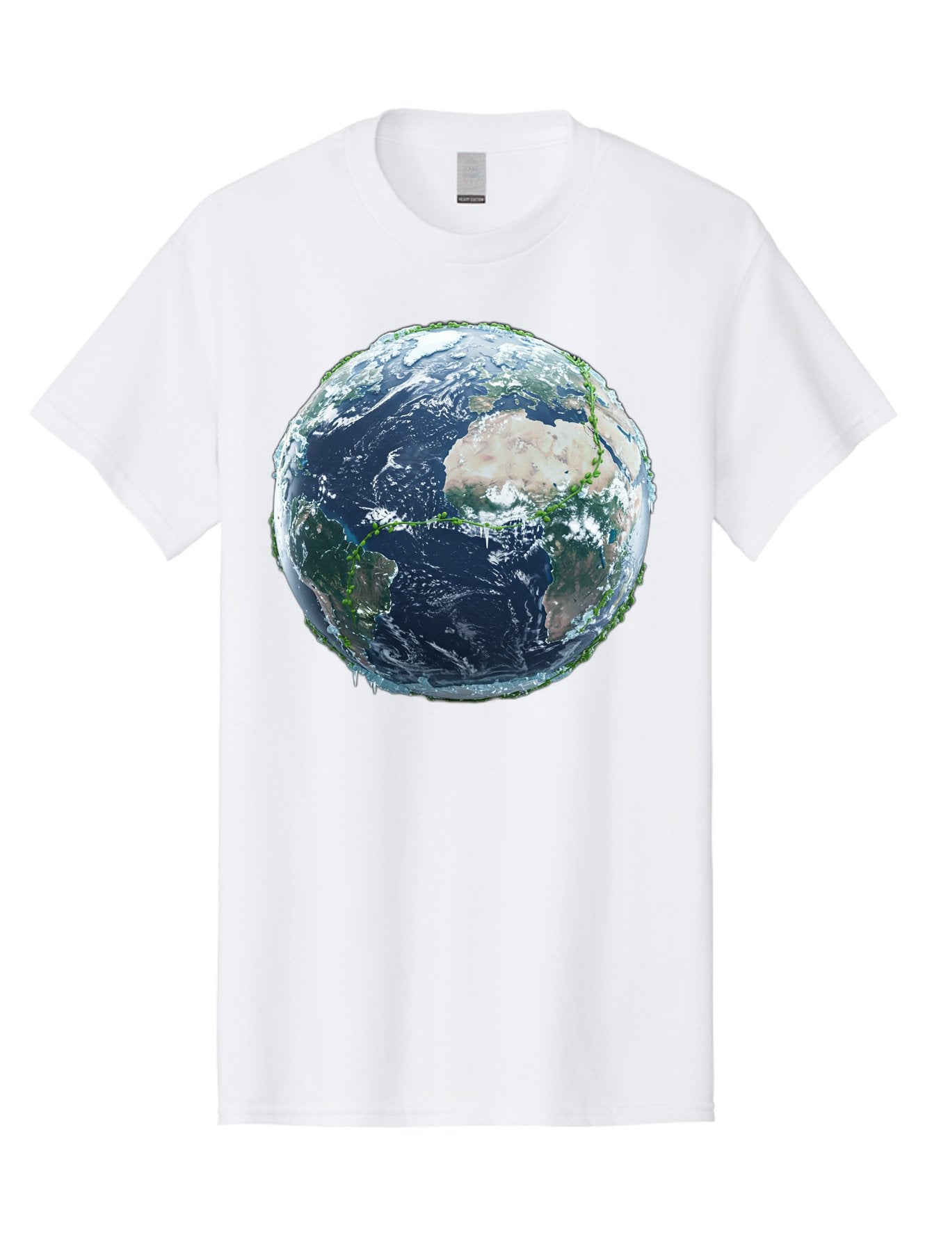 Earth-Globe-4 Men'S Graphic Tee, 100% Cotton, Comfortable Casual Summer Wear, Machine Washable, Globe Showing North America, Earth From Space, Global View, Planet Earth, International Map, World Geography, Satellite Imagery Baa579 3