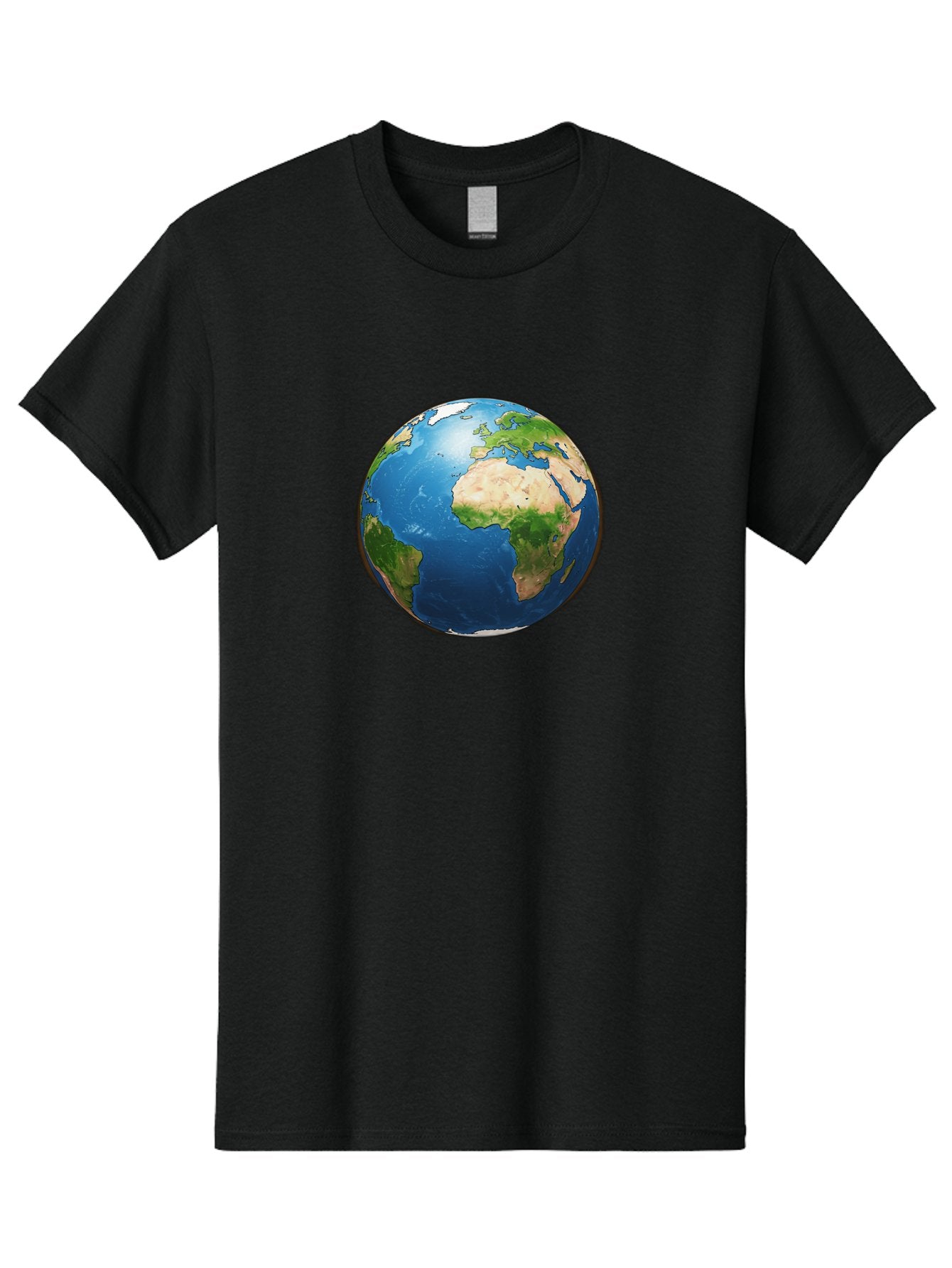 Earth-Globe Men'S Graphic Tee, 100% Cotton, Comfortable Casual Summer Wear, Machine Washable, Globe Showing Africa And Europe, International Connectivity, Global Unity, World Map, 3D Rendering, Earth From Space, Continents, Oceans Baa580 7