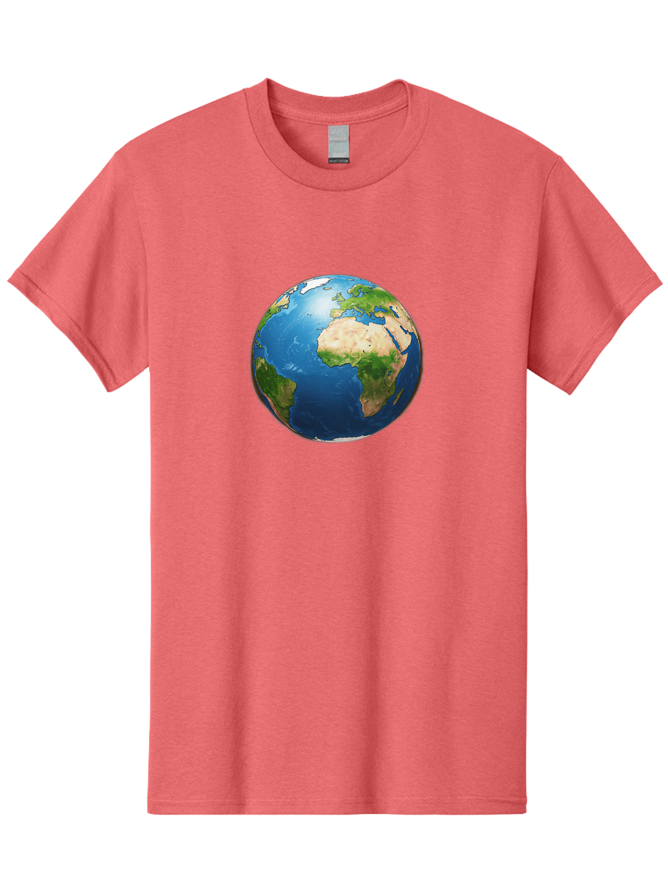 Earth-Globe Men'S Graphic Tee, 100% Cotton, Comfortable Casual Summer Wear, Machine Washable, Globe Showing Africa And Europe, International Connectivity, Global Unity, World Map, 3D Rendering, Earth From Space, Continents, Oceans Baa580 23