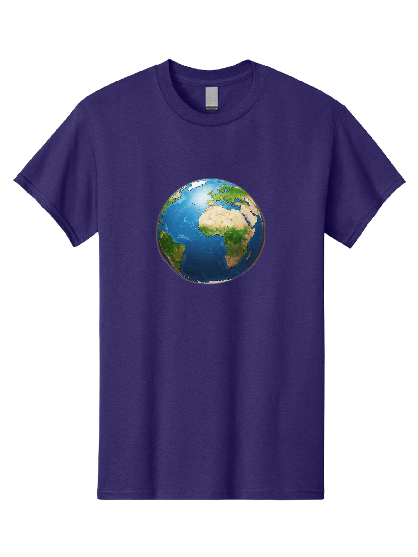 Earth-Globe Men'S Graphic Tee, 100% Cotton, Comfortable Casual Summer Wear, Machine Washable, Globe Showing Africa And Europe, International Connectivity, Global Unity, World Map, 3D Rendering, Earth From Space, Continents, Oceans Baa580 21