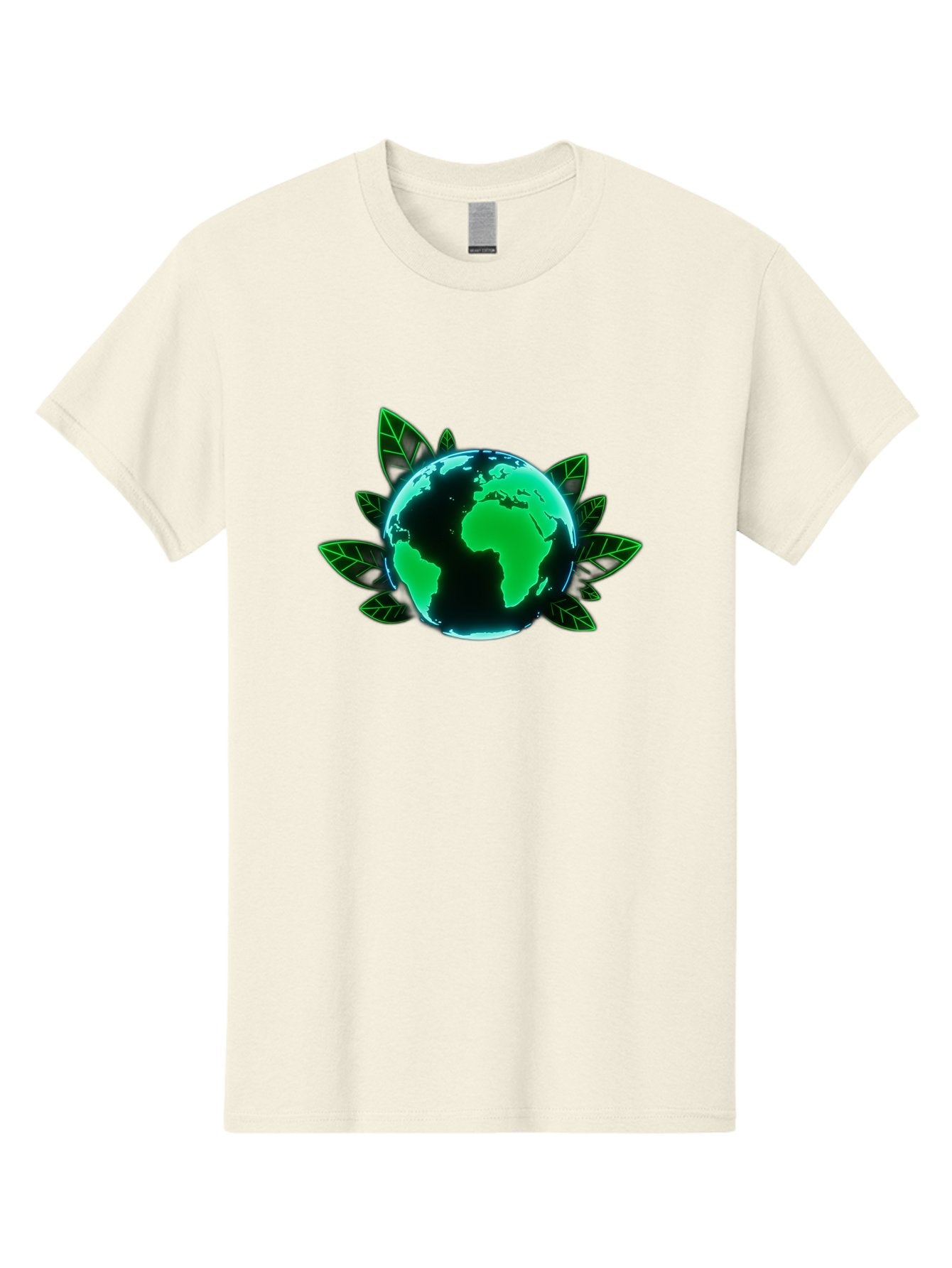 Earth-With-Leaves-1 Men'S Graphic Tee, 100% Cotton, Comfortable Casual Summer Wear, Machine Washable, Globe Surrounded By Leaves, Eco-Friendly, Environmental Awareness, Sustainable Living, Green Initiative, World Unity, Conservation Effort, Baa588 11