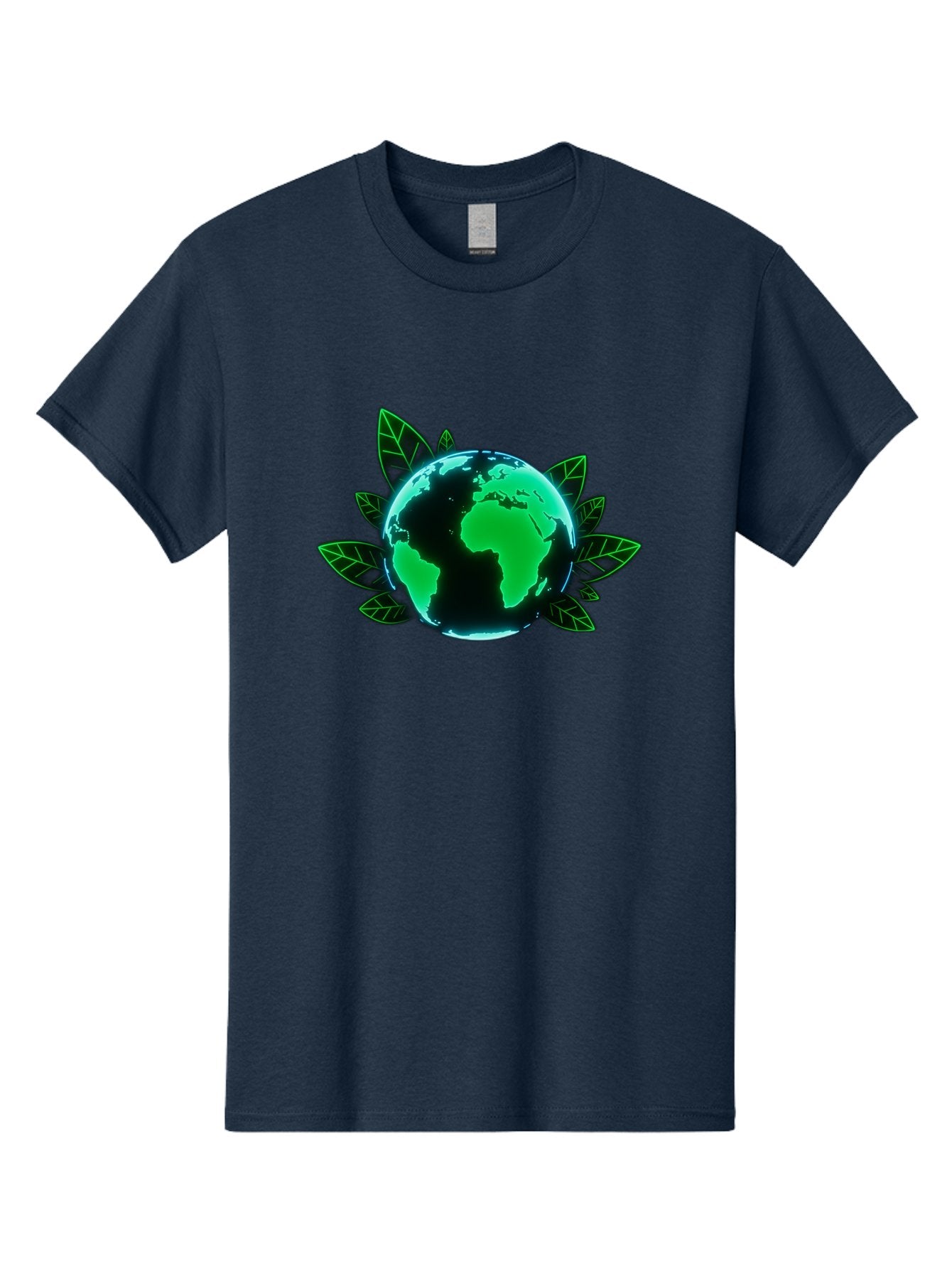 Earth-With-Leaves-1 Men'S Graphic Tee, 100% Cotton, Comfortable Casual Summer Wear, Machine Washable, Globe Surrounded By Leaves, Eco-Friendly, Environmental Awareness, Sustainable Living, Green Initiative, World Unity, Conservation Effort, Baa588 10
