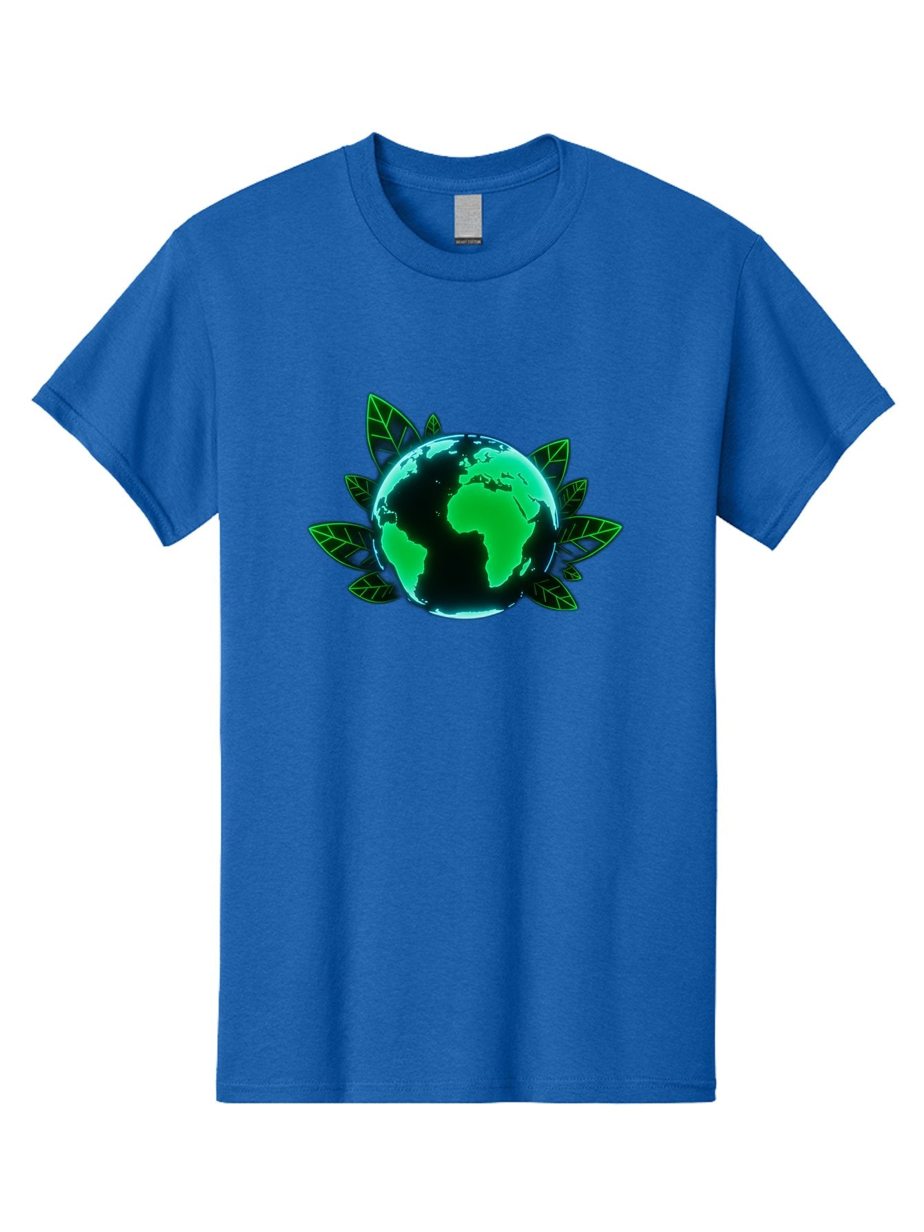 Earth-With-Leaves-1 Men'S Graphic Tee, 100% Cotton, Comfortable Casual Summer Wear, Machine Washable, Globe Surrounded By Leaves, Eco-Friendly, Environmental Awareness, Sustainable Living, Green Initiative, World Unity, Conservation Effort, Baa588 12