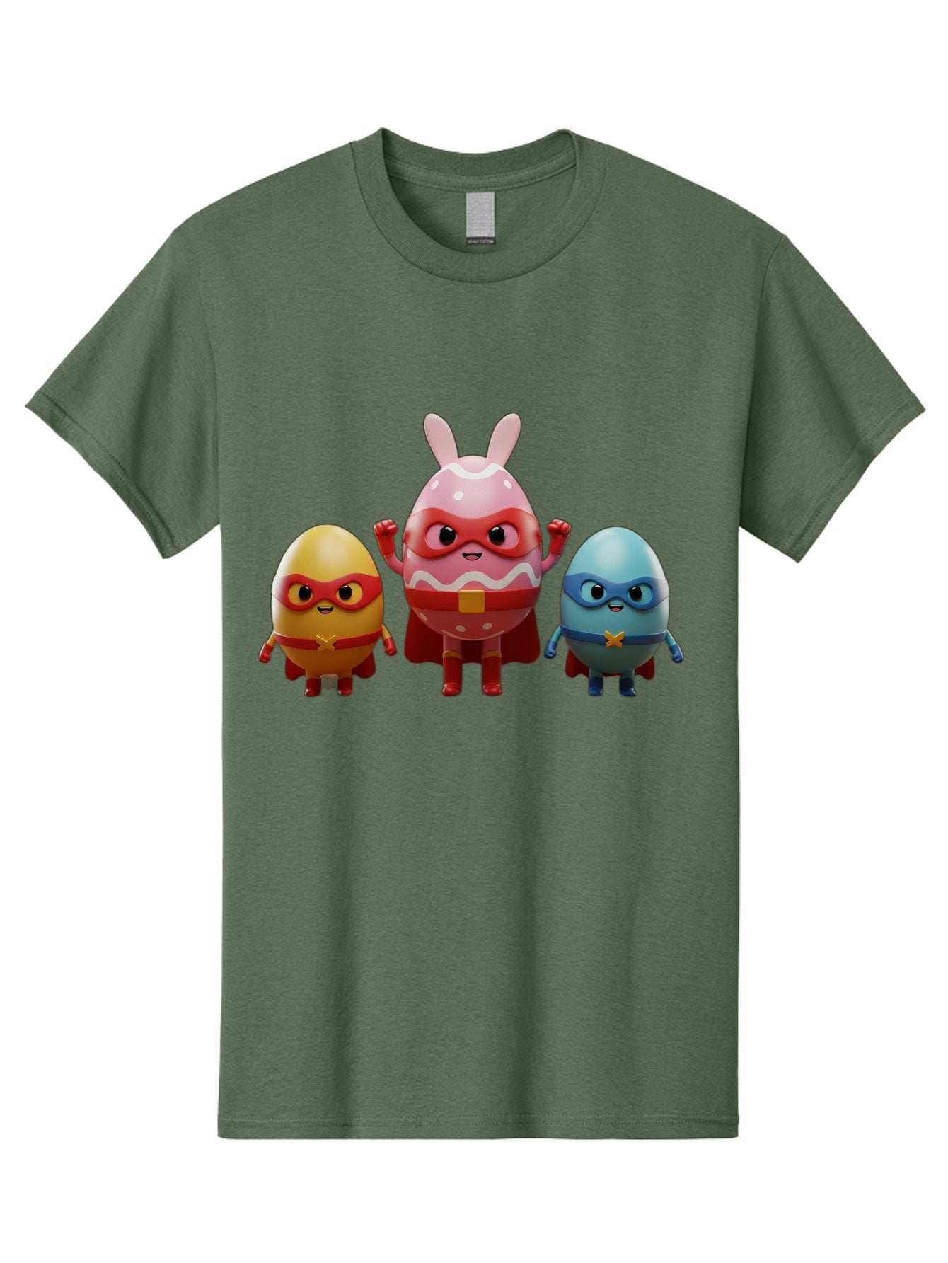 Easter-Egg-Heroes Men'S Graphic Tee, 100% Cotton, Comfortable Casual Summer Wear, Machine Washable, Cartoon Eggs, Superhero Eggs, Easter Eggs, Egg Characters, Superhero Costumes, Colorful Eggs, Fun Characters, Egg Mascots, Dynamic Duo, Baa602 14