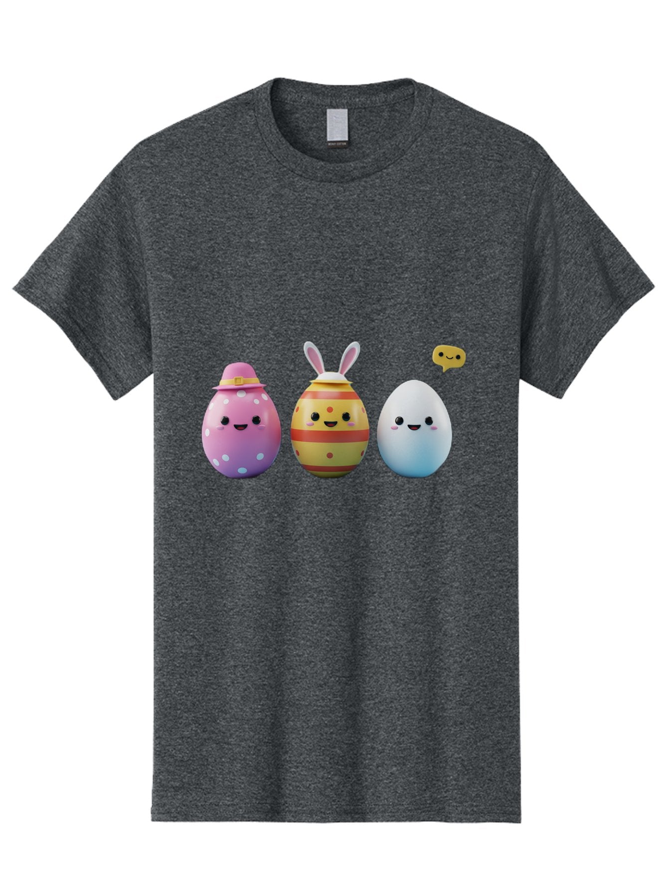 Easter-Eggs-1 Men'S Graphic Tee, 100% Cotton, Comfortable Casual Summer Wear, Machine Washable, Cartoon Easter Eggs, Colorful Eggs, Easter Egg Hunt, Spring Celebration, Adorable Characters, Cute Designs, Easter Egg Characters, Pastel Colors, Baa603 9
