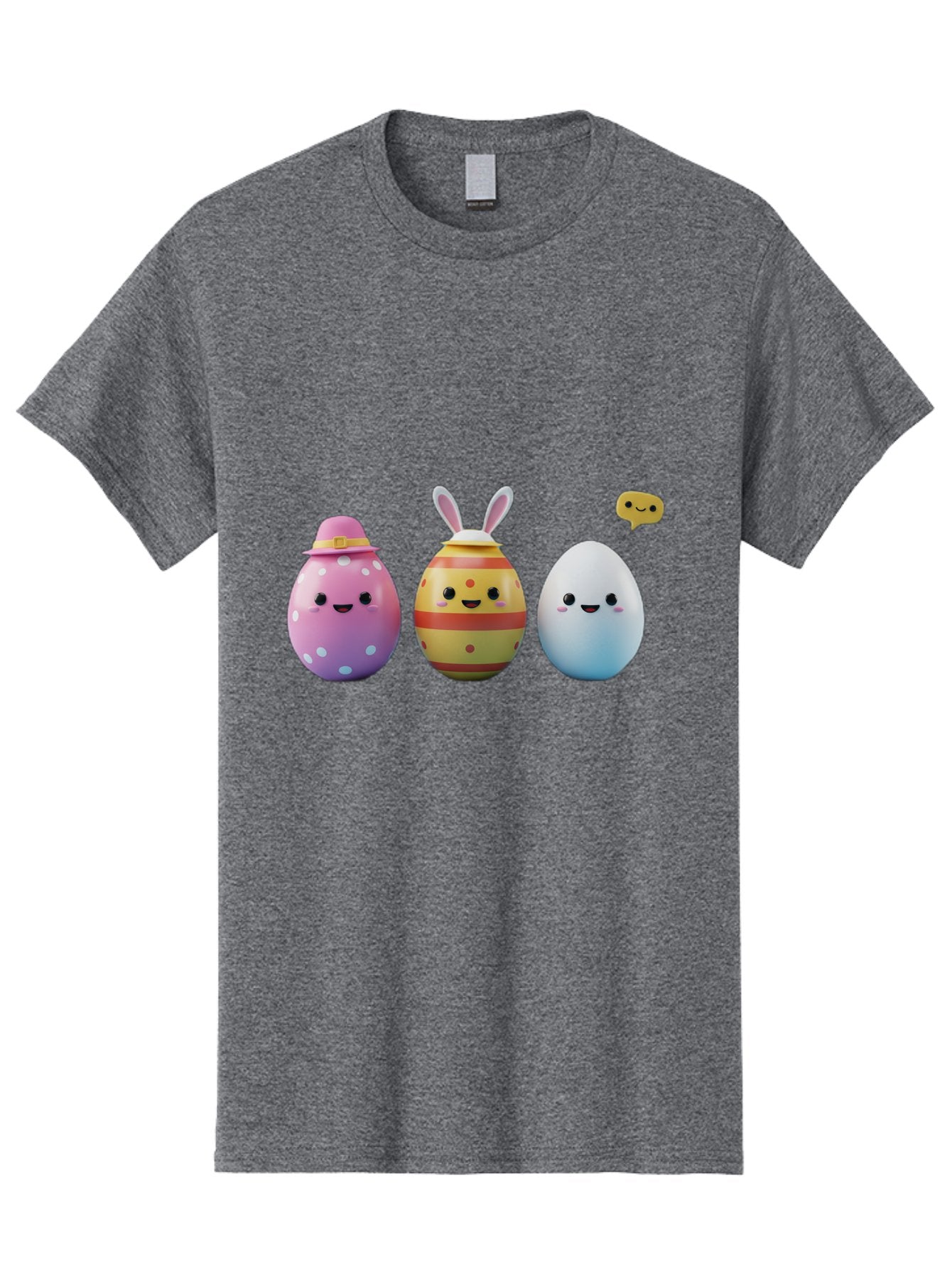 Easter-Eggs-1 Men'S Graphic Tee, 100% Cotton, Comfortable Casual Summer Wear, Machine Washable, Cartoon Easter Eggs, Colorful Eggs, Easter Egg Hunt, Spring Celebration, Adorable Characters, Cute Designs, Easter Egg Characters, Pastel Colors, Baa603 11