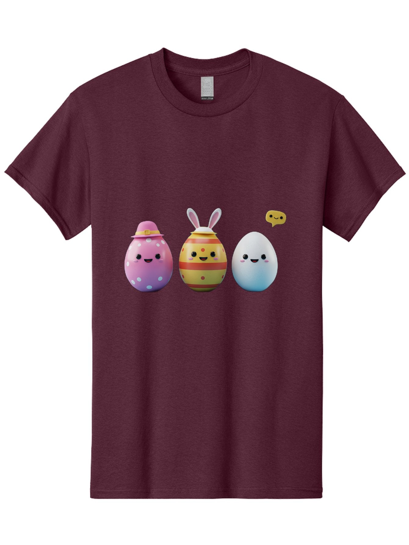 Easter-Eggs-1 Men'S Graphic Tee, 100% Cotton, Comfortable Casual Summer Wear, Machine Washable, Cartoon Easter Eggs, Colorful Eggs, Easter Egg Hunt, Spring Celebration, Adorable Characters, Cute Designs, Easter Egg Characters, Pastel Colors, Baa603 6