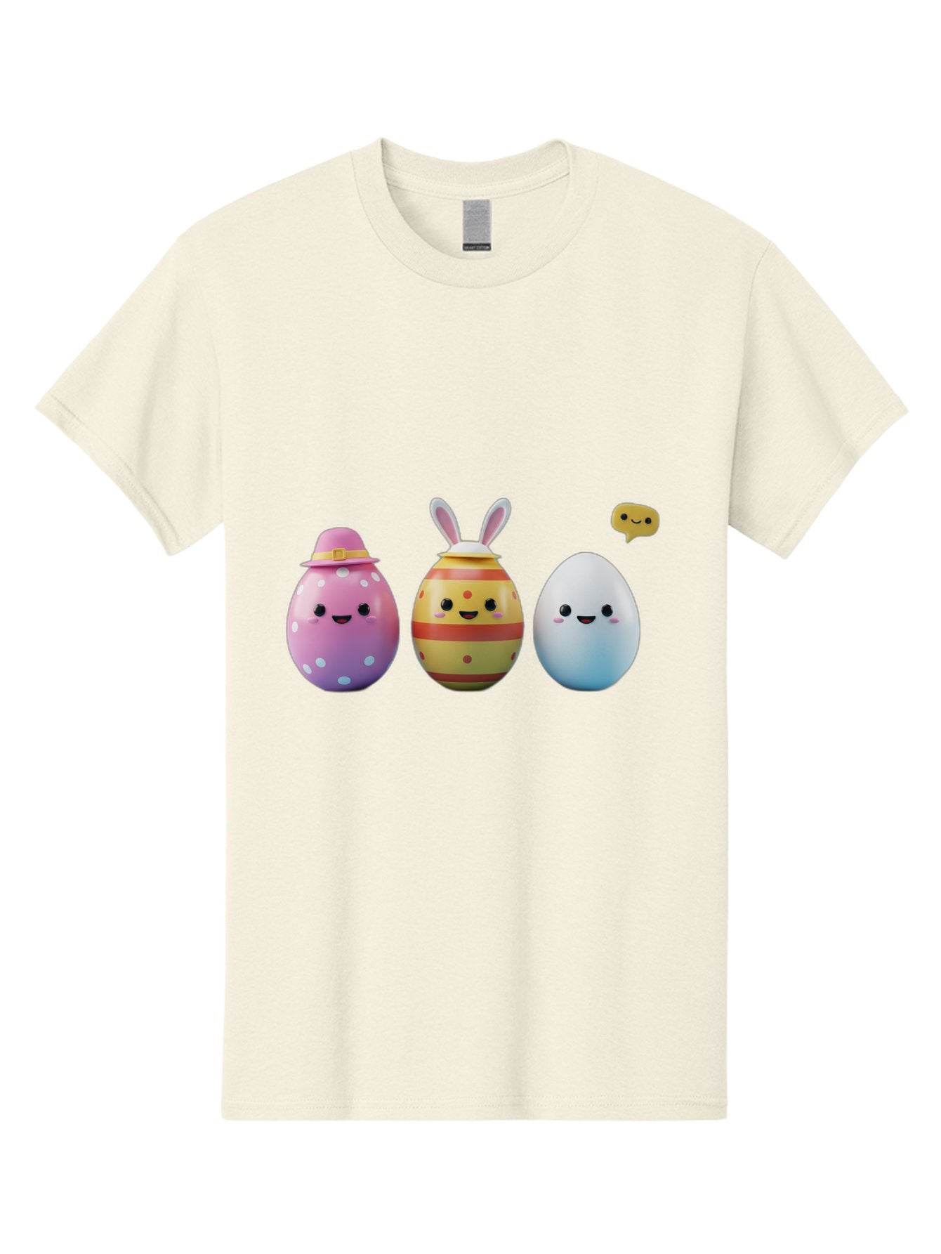Easter-Eggs-1 Men'S Graphic Tee, 100% Cotton, Comfortable Casual Summer Wear, Machine Washable, Cartoon Easter Eggs, Colorful Eggs, Easter Egg Hunt, Spring Celebration, Adorable Characters, Cute Designs, Easter Egg Characters, Pastel Colors, Baa603 4