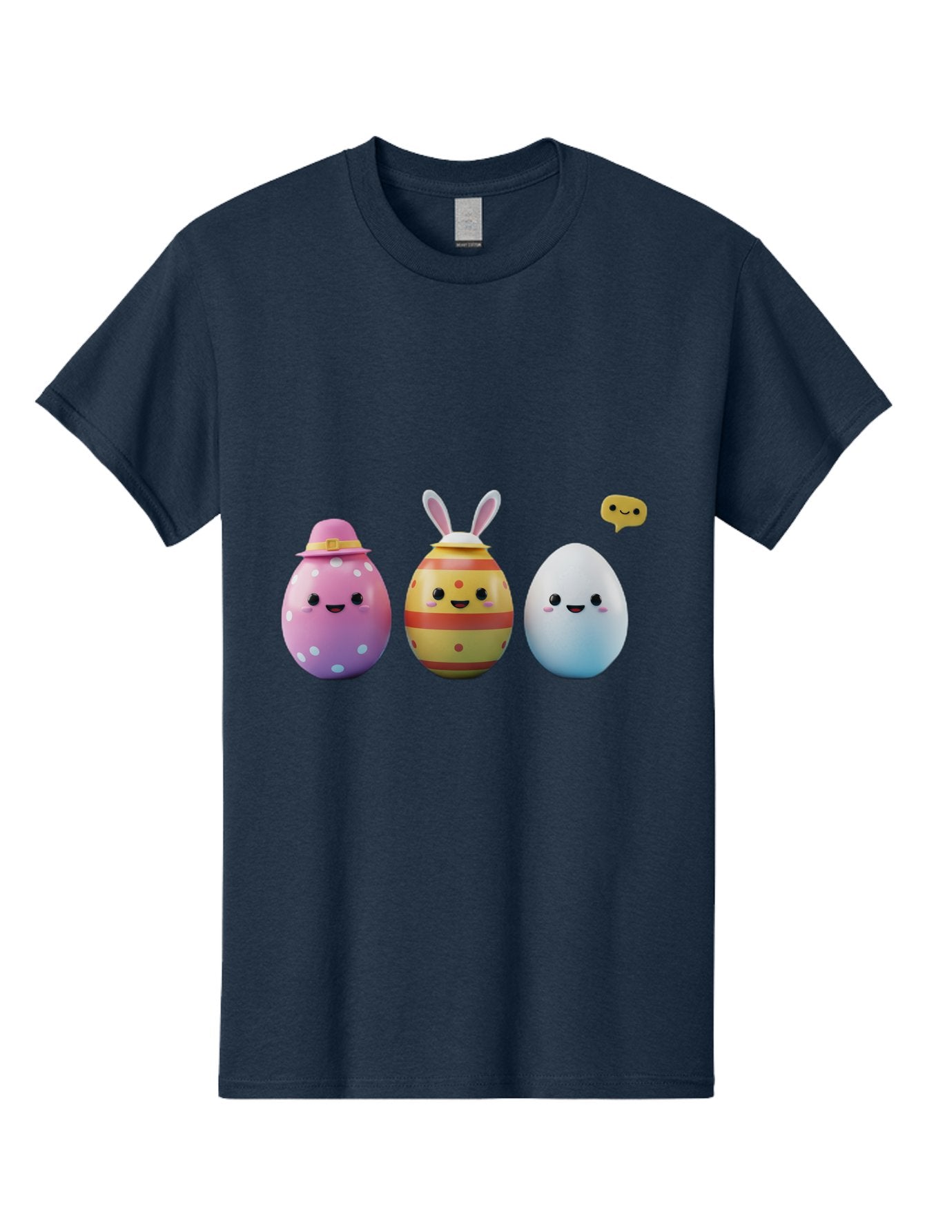 Easter-Eggs-1 Men'S Graphic Tee, 100% Cotton, Comfortable Casual Summer Wear, Machine Washable, Cartoon Easter Eggs, Colorful Eggs, Easter Egg Hunt, Spring Celebration, Adorable Characters, Cute Designs, Easter Egg Characters, Pastel Colors, Baa603 8