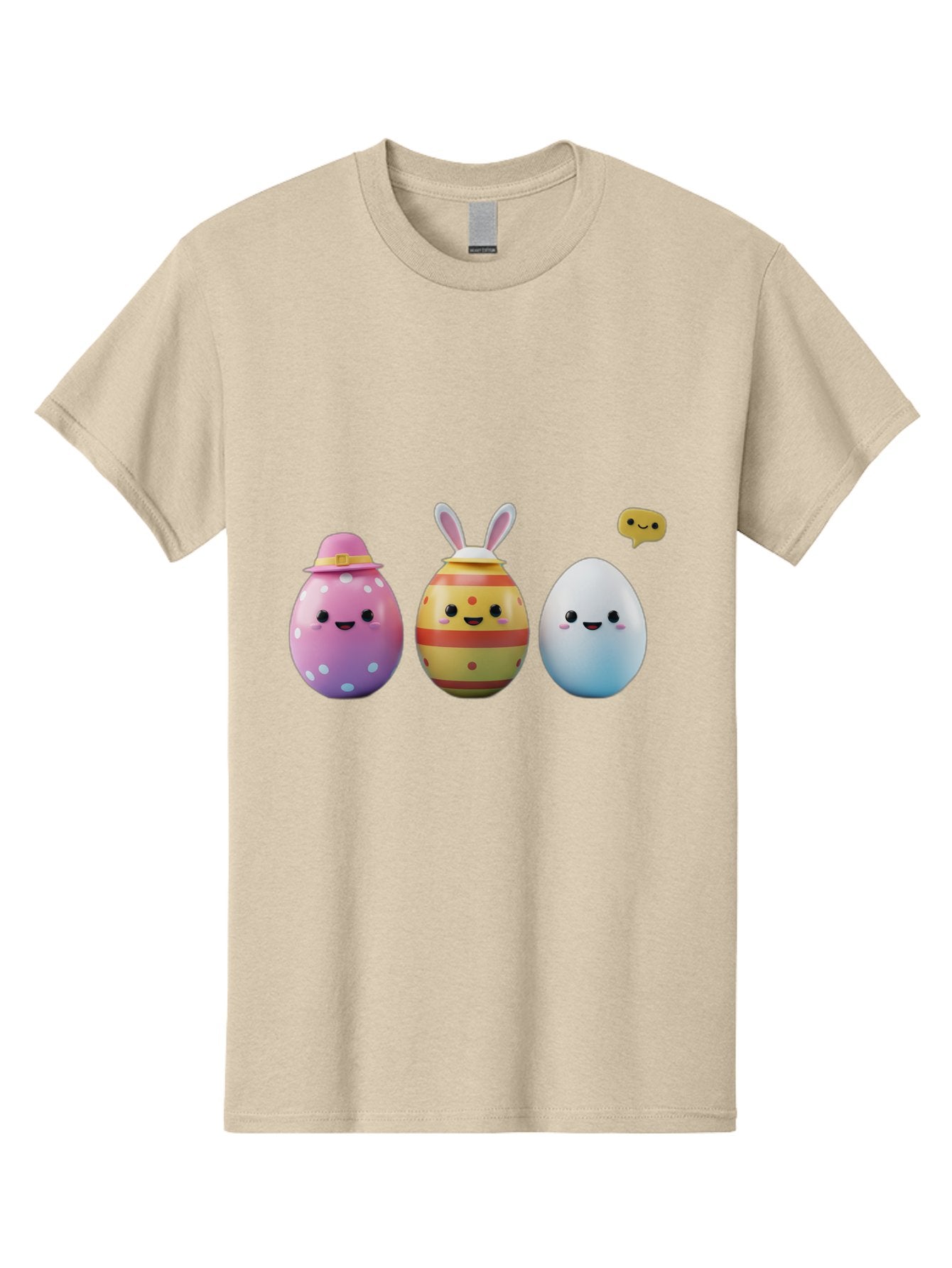 Easter-Eggs-1 Men'S Graphic Tee, 100% Cotton, Comfortable Casual Summer Wear, Machine Washable, Cartoon Easter Eggs, Colorful Eggs, Easter Egg Hunt, Spring Celebration, Adorable Characters, Cute Designs, Easter Egg Characters, Pastel Colors, Baa603 14