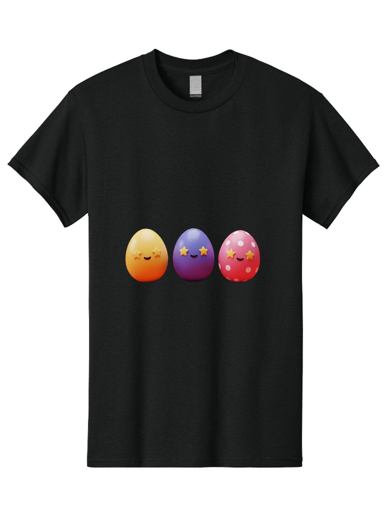 Easter-Eggs-2 Men'S Graphic Tee, 100% Cotton, Comfortable Casual Summer Wear, Machine Washable, Colorful Easter Eggs, Cartoon Eggs, Happy Faces, Smiling Eggs, Festive Decorations, Easter Celebration, Spring Theme, Vibrant Colors, Baa607 11