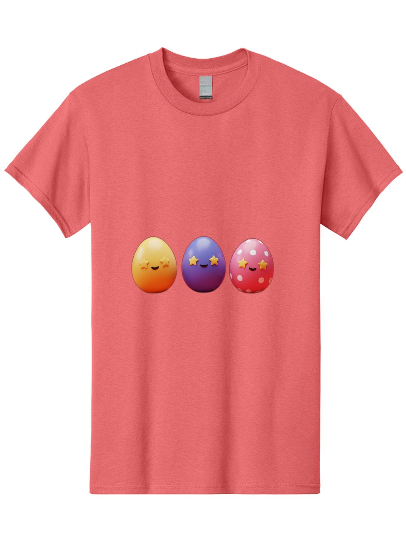 Easter-Eggs-2 Men'S Graphic Tee, 100% Cotton, Comfortable Casual Summer Wear, Machine Washable, Colorful Easter Eggs, Cartoon Eggs, Happy Faces, Smiling Eggs, Festive Decorations, Easter Celebration, Spring Theme, Vibrant Colors, Baa607 14