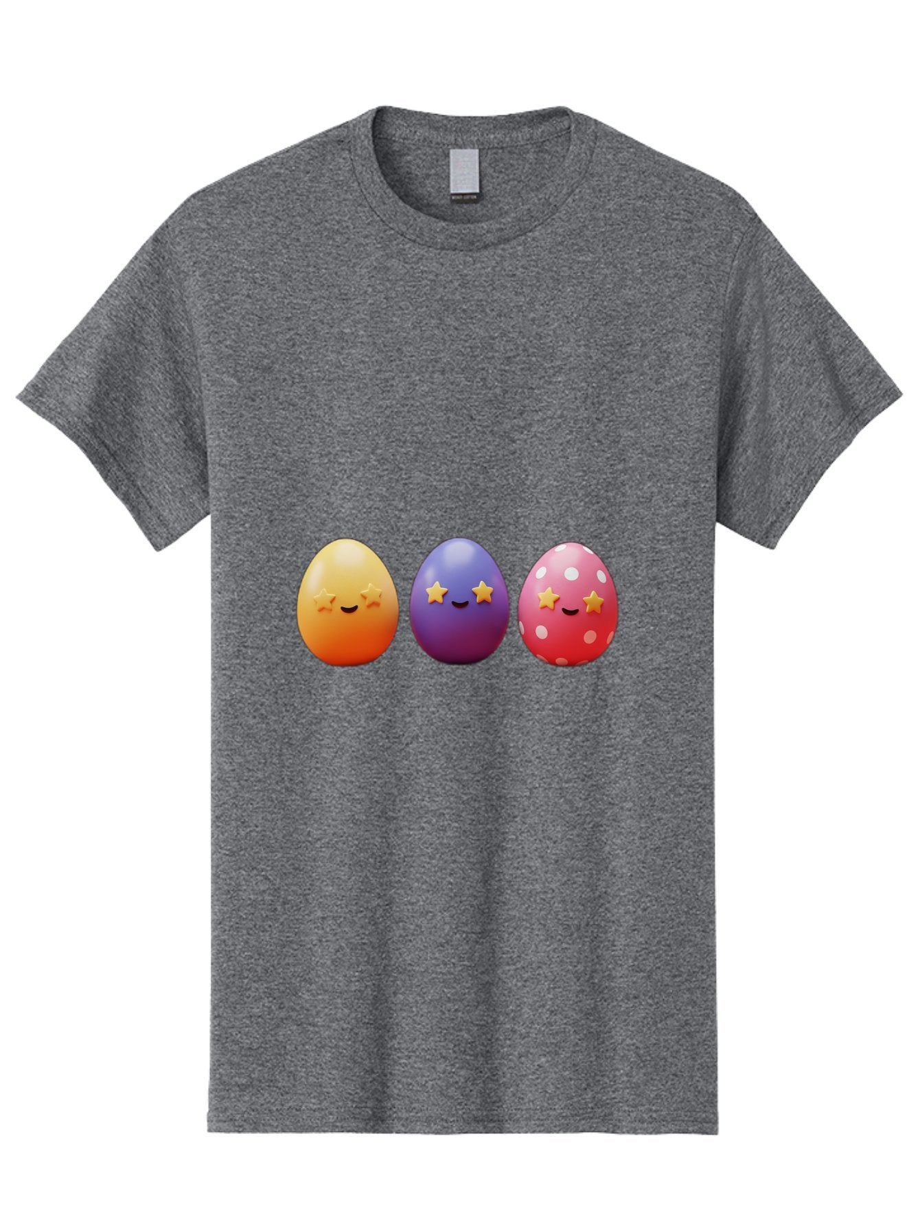 Easter-Eggs-2 Men'S Graphic Tee, 100% Cotton, Comfortable Casual Summer Wear, Machine Washable, Colorful Easter Eggs, Cartoon Eggs, Happy Faces, Smiling Eggs, Festive Decorations, Easter Celebration, Spring Theme, Vibrant Colors, Baa607 7