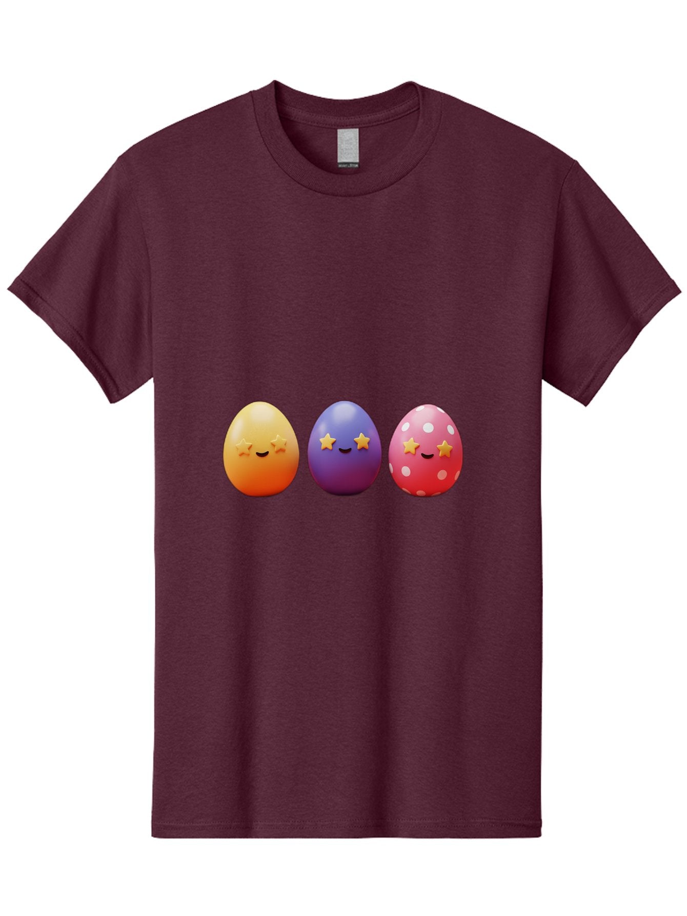 Easter-Eggs-2 Men'S Graphic Tee, 100% Cotton, Comfortable Casual Summer Wear, Machine Washable, Colorful Easter Eggs, Cartoon Eggs, Happy Faces, Smiling Eggs, Festive Decorations, Easter Celebration, Spring Theme, Vibrant Colors, Baa607 10