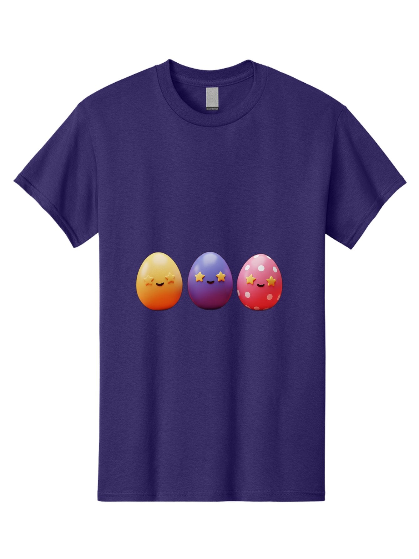 Easter-Eggs-2 Men'S Graphic Tee, 100% Cotton, Comfortable Casual Summer Wear, Machine Washable, Colorful Easter Eggs, Cartoon Eggs, Happy Faces, Smiling Eggs, Festive Decorations, Easter Celebration, Spring Theme, Vibrant Colors, Baa607 8