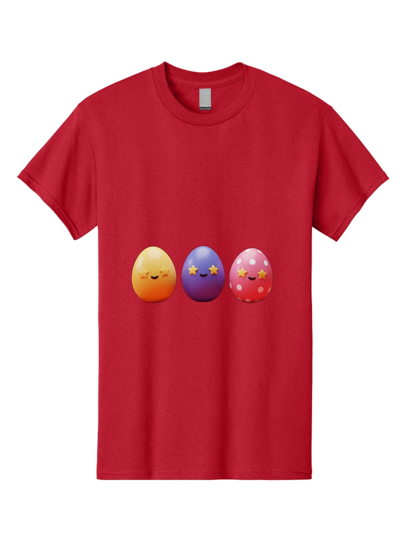 Easter-Eggs-2 Men'S Graphic Tee, 100% Cotton, Comfortable Casual Summer Wear, Machine Washable, Colorful Easter Eggs, Cartoon Eggs, Happy Faces, Smiling Eggs, Festive Decorations, Easter Celebration, Spring Theme, Vibrant Colors, Baa607 6