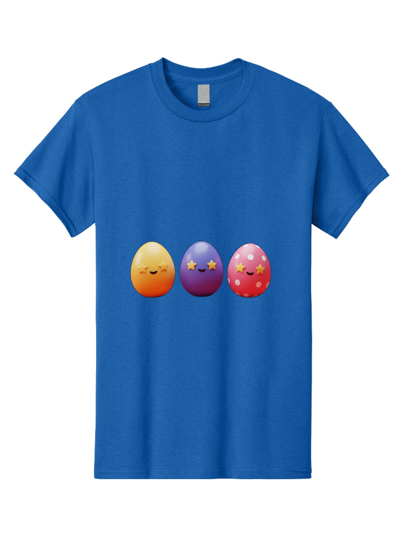 Easter-Eggs-2 Men'S Graphic Tee, 100% Cotton, Comfortable Casual Summer Wear, Machine Washable, Colorful Easter Eggs, Cartoon Eggs, Happy Faces, Smiling Eggs, Festive Decorations, Easter Celebration, Spring Theme, Vibrant Colors, Baa607 4