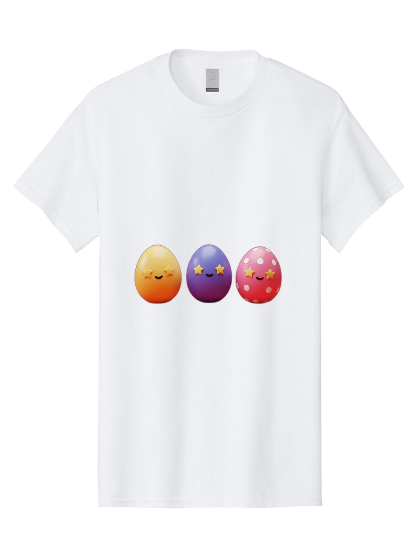 Easter-Eggs-2 Men'S Graphic Tee, 100% Cotton, Comfortable Casual Summer Wear, Machine Washable, Colorful Easter Eggs, Cartoon Eggs, Happy Faces, Smiling Eggs, Festive Decorations, Easter Celebration, Spring Theme, Vibrant Colors, Baa607 12