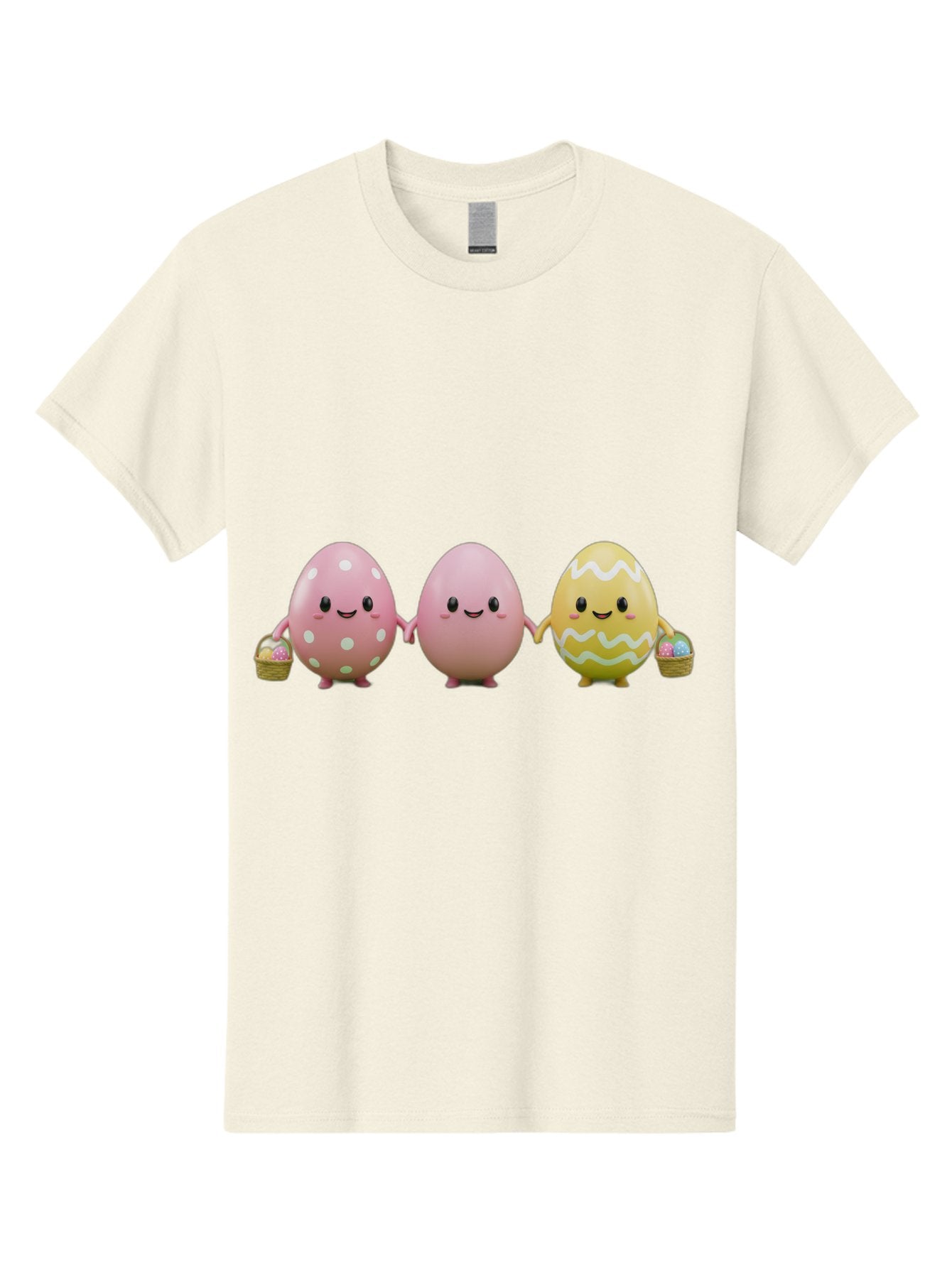 Easter-Eggs-3 Men'S Graphic Tee, 100% Cotton, Comfortable Casual Summer Wear, Machine Washable, Happy Easter Eggs, Smiling Faces, 3D Cartoon Eggs, Pastel Colors, Egg Decorations, Easter Basket, Festive Treats, Adorable Characters, Baa608 12