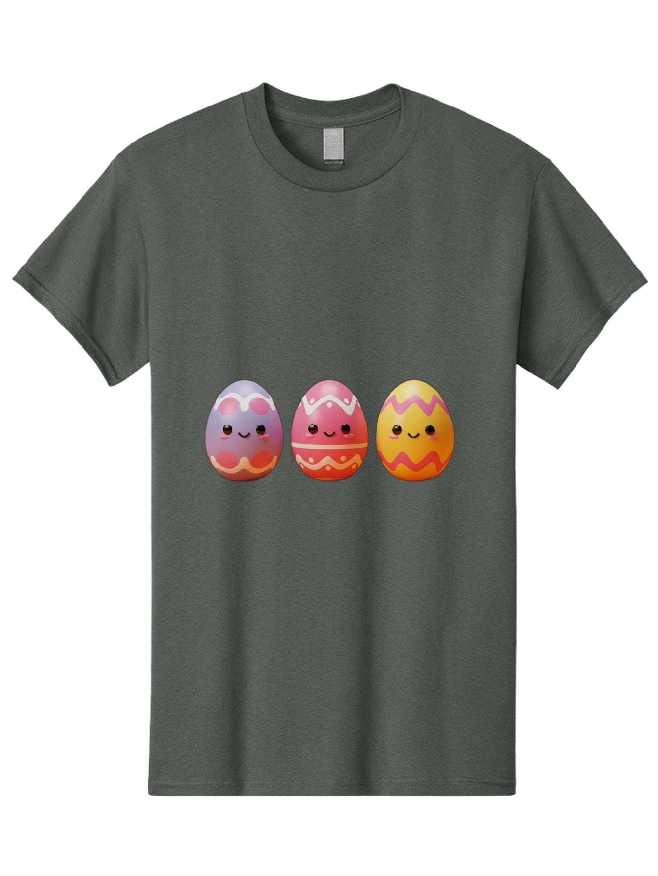 Easter-Eggs-4 Men'S Graphic Tee, 100% Cotton, Comfortable Casual Summer Wear, Machine Washable, Easter Eggs, Decorated Eggs, Smiling Faces, Colorful Designs, Happy Easter, Spring Celebration, Cute Cartoon Baa609 14