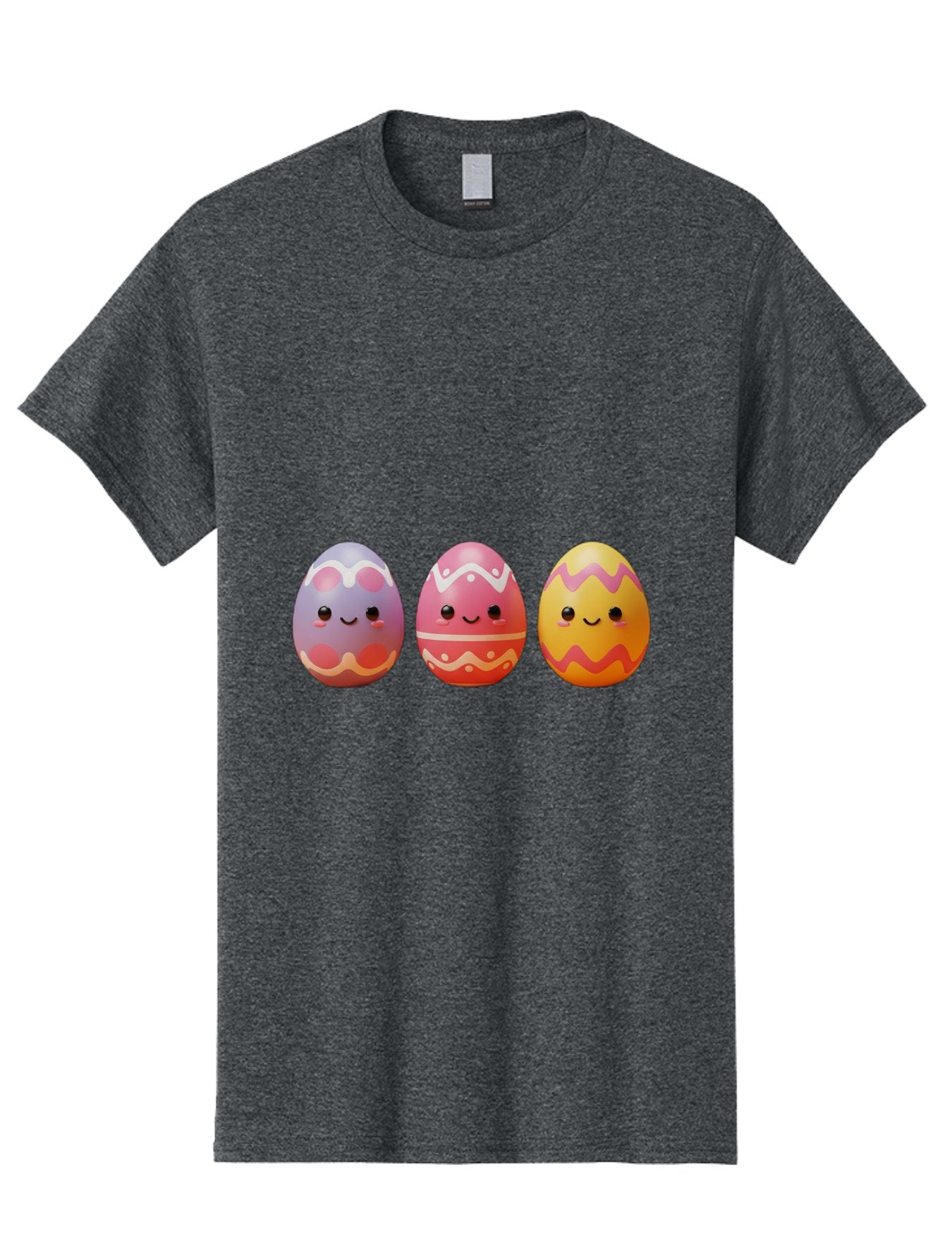 Easter-Eggs-4 Men'S Graphic Tee, 100% Cotton, Comfortable Casual Summer Wear, Machine Washable, Easter Eggs, Decorated Eggs, Smiling Faces, Colorful Designs, Happy Easter, Spring Celebration, Cute Cartoon Baa609 7