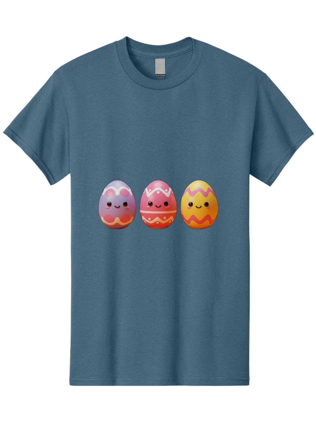 Easter-Eggs-4 Men'S Graphic Tee, 100% Cotton, Comfortable Casual Summer Wear, Machine Washable, Easter Eggs, Decorated Eggs, Smiling Faces, Colorful Designs, Happy Easter, Spring Celebration, Cute Cartoon Baa609 11