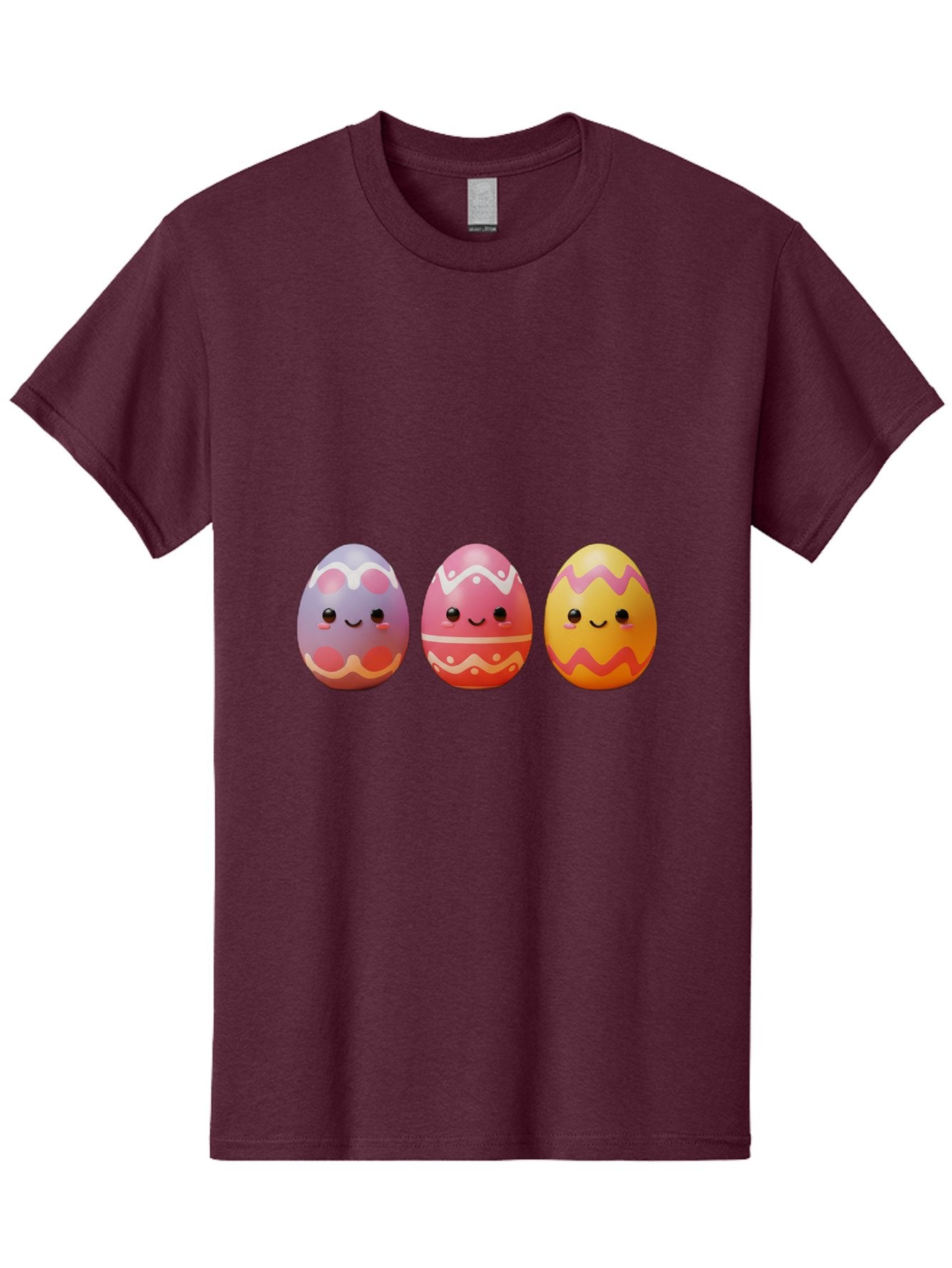 Easter-Eggs-4 Men'S Graphic Tee, 100% Cotton, Comfortable Casual Summer Wear, Machine Washable, Easter Eggs, Decorated Eggs, Smiling Faces, Colorful Designs, Happy Easter, Spring Celebration, Cute Cartoon Baa609 12