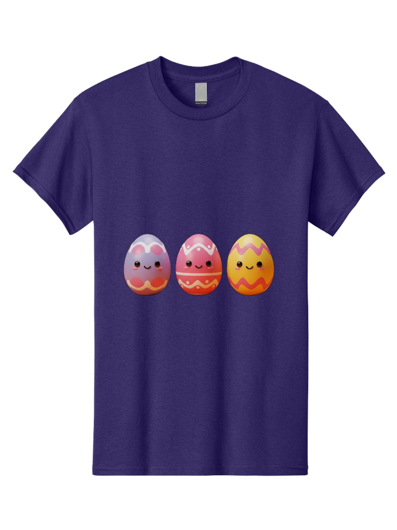 Easter-Eggs-4 Men'S Graphic Tee, 100% Cotton, Comfortable Casual Summer Wear, Machine Washable, Easter Eggs, Decorated Eggs, Smiling Faces, Colorful Designs, Happy Easter, Spring Celebration, Cute Cartoon Baa609 5
