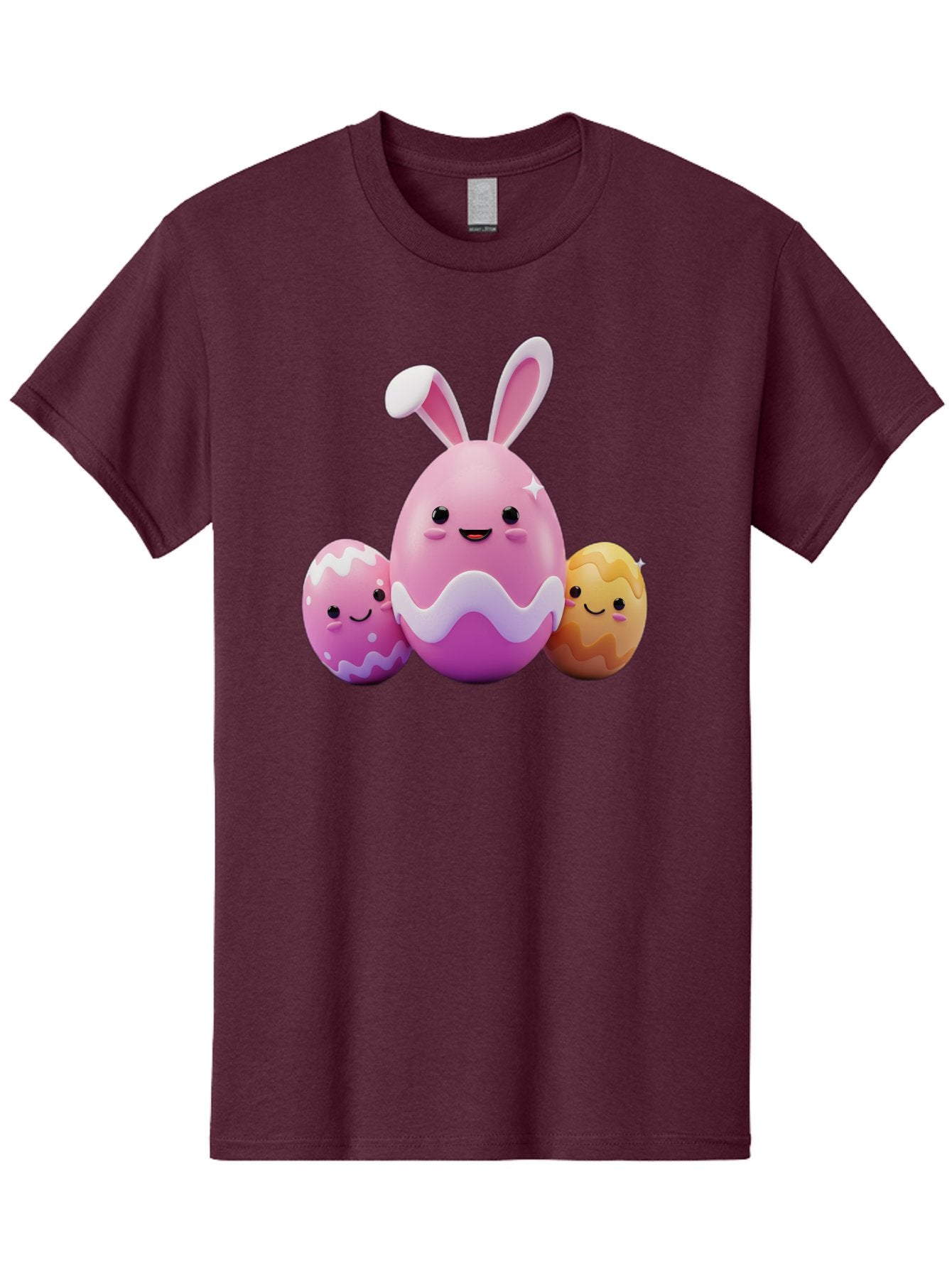 Easter-Eggs-6 Men'S Graphic Tee, 100% Cotton, Comfortable Casual Summer Wear, Machine Washable, Cartoon Easter Eggs, Easter Bunny Egg, Happy Easter, Easter Egg Hunt, Colorful Eggs, Decorated Eggs, Spring Season, Cute Characters, Smiling Faces Baa611 10