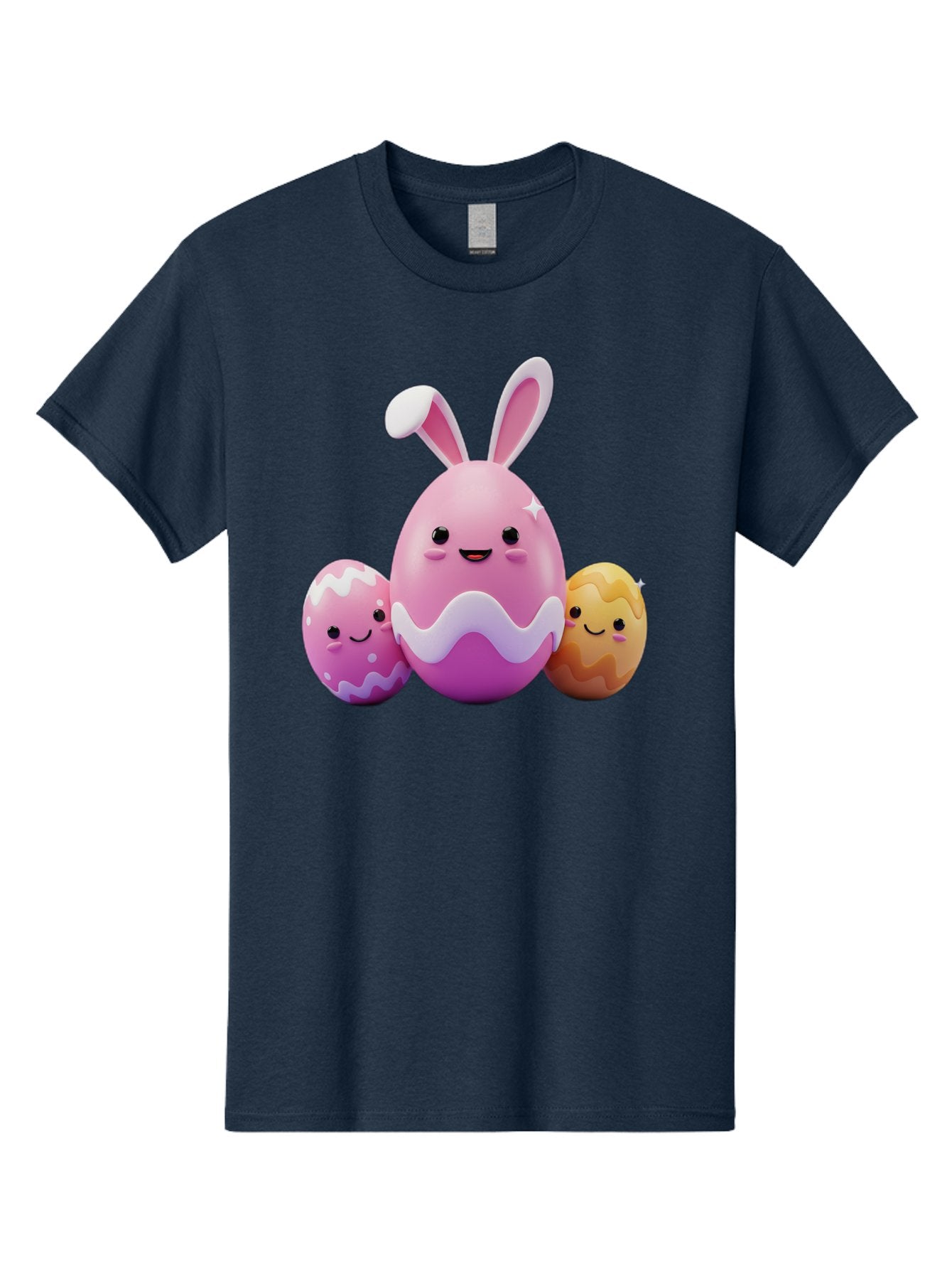 Easter-Eggs-6 Men'S Graphic Tee, 100% Cotton, Comfortable Casual Summer Wear, Machine Washable, Cartoon Easter Eggs, Easter Bunny Egg, Happy Easter, Easter Egg Hunt, Colorful Eggs, Decorated Eggs, Spring Season, Cute Characters, Smiling Faces Baa611 12