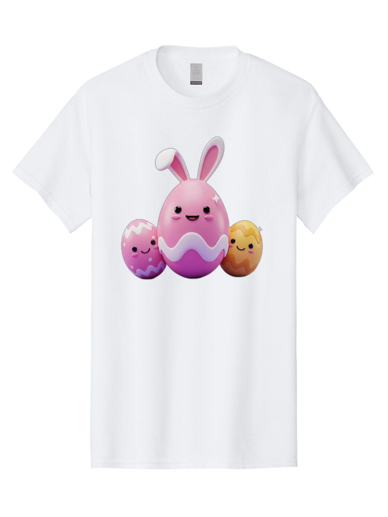 Easter-Eggs-6 Men'S Graphic Tee, 100% Cotton, Comfortable Casual Summer Wear, Machine Washable, Cartoon Easter Eggs, Easter Bunny Egg, Happy Easter, Easter Egg Hunt, Colorful Eggs, Decorated Eggs, Spring Season, Cute Characters, Smiling Faces Baa611 9