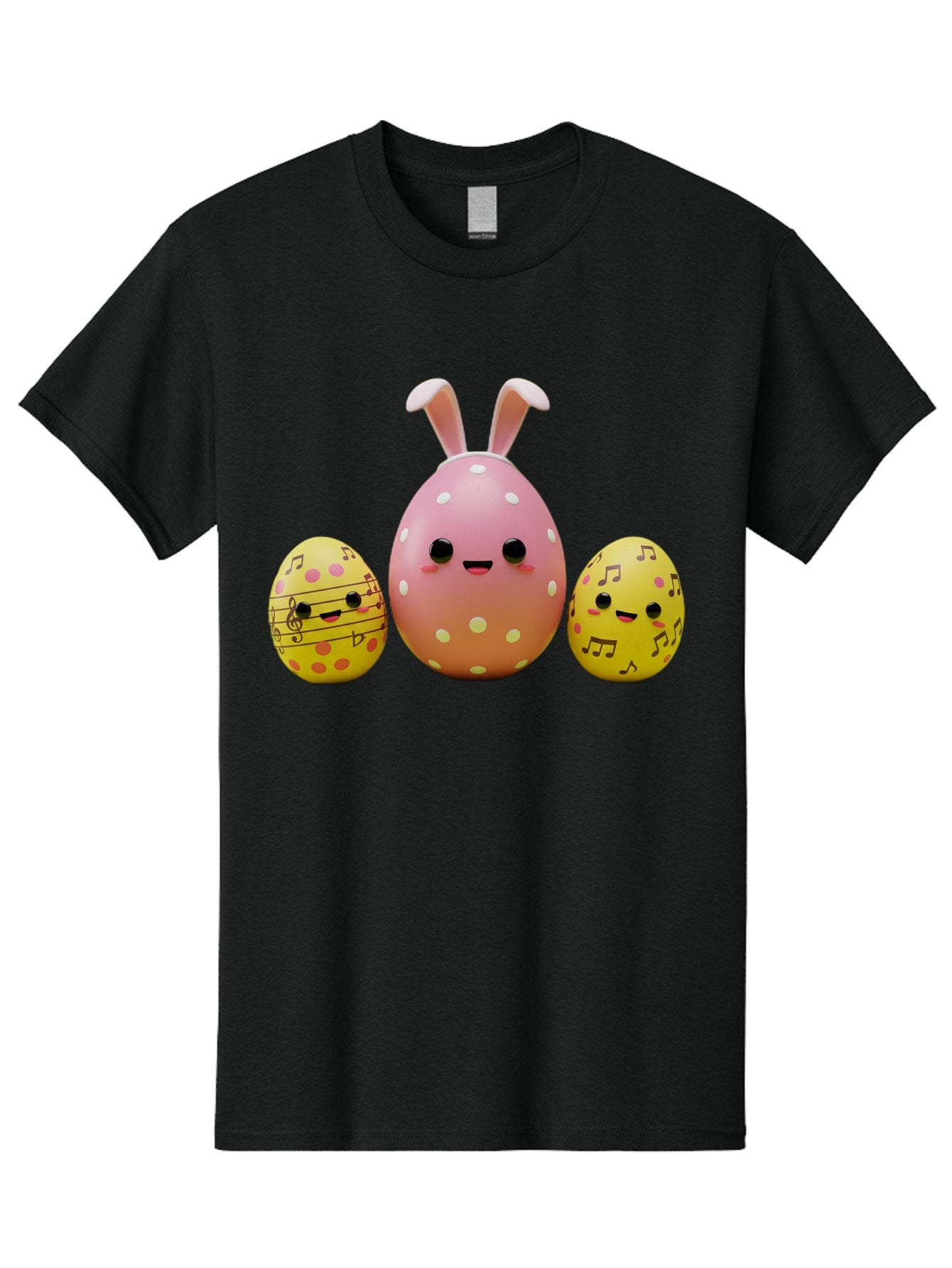 Easter-Eggs-7 Men'S Graphic Tee, 100% Cotton, Comfortable Casual Summer Wear, Machine Washable, Easter Eggs, Cartoon Characters, Funny Faces, Musical Notes, Pastel Colors, Easter Theme, Holiday Decorations, Cute Eggs, Bunny Ears, Smiley Faces, Baa612