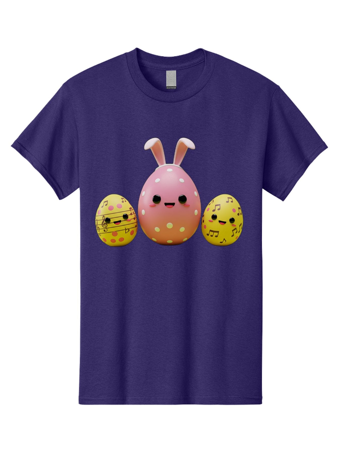 Easter-Eggs-7 Men'S Graphic Tee, 100% Cotton, Comfortable Casual Summer Wear, Machine Washable, Easter Eggs, Cartoon Characters, Funny Faces, Musical Notes, Pastel Colors, Easter Theme, Holiday Decorations, Cute Eggs, Bunny Ears, Smiley Faces, Baa612 3
