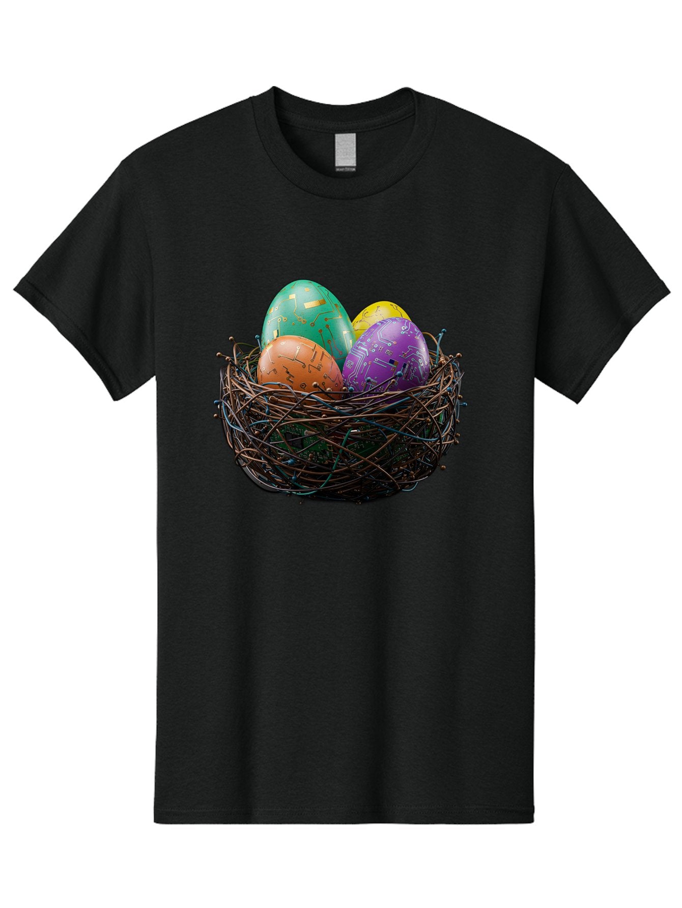 Easter-Eggs-In-Nest-1 Men'S Graphic Tee, 100% Cotton, Comfortable Casual Summer Wear, Machine Washable, Colorful Easter Eggs, Decorative Eggs, Easter Basket, Nest, Vibrant Colors, Festive Decorations, Spring Theme, Easter Celebration Baa617 11
