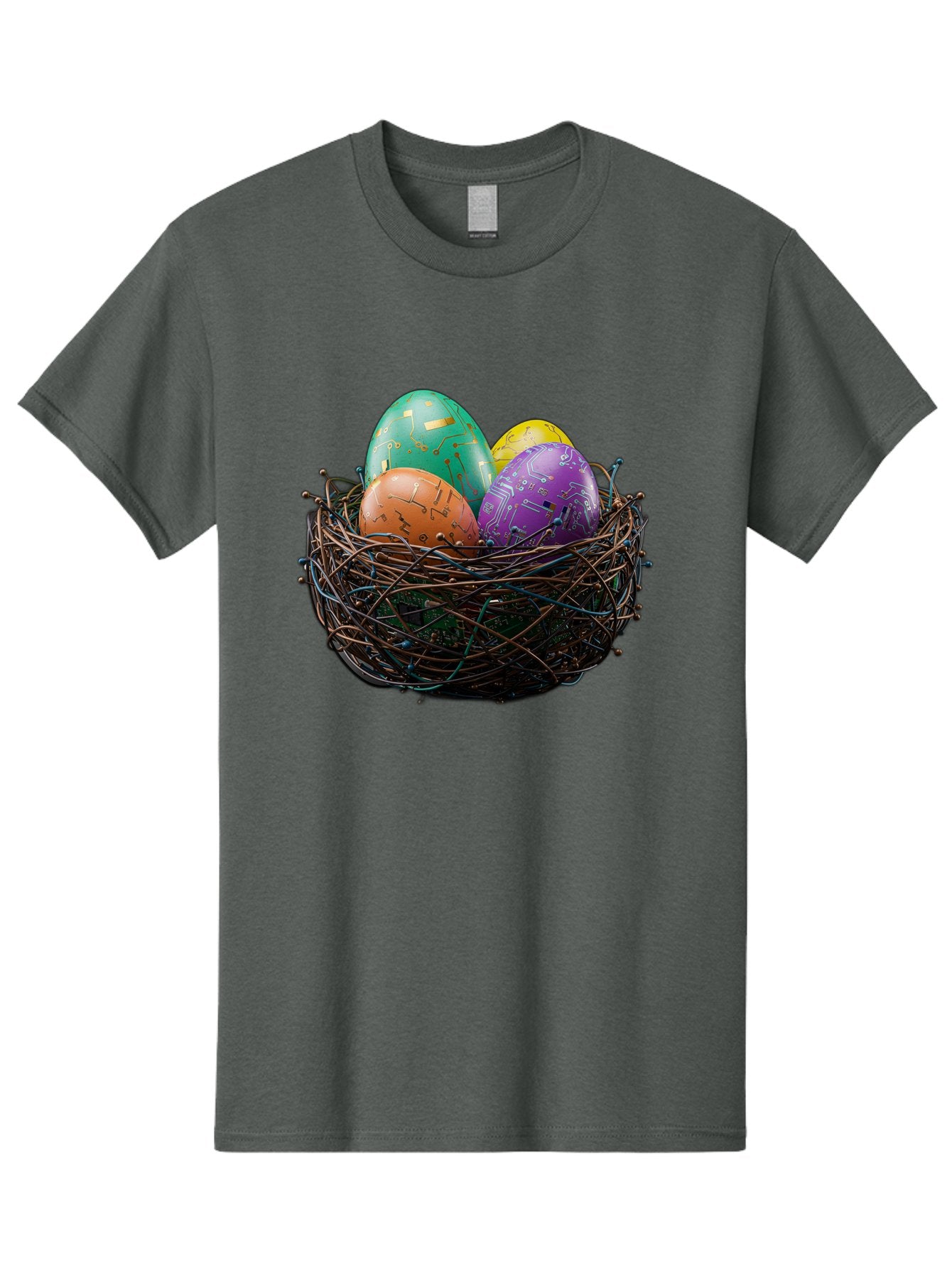 Easter-Eggs-In-Nest-1 Men'S Graphic Tee, 100% Cotton, Comfortable Casual Summer Wear, Machine Washable, Colorful Easter Eggs, Decorative Eggs, Easter Basket, Nest, Vibrant Colors, Festive Decorations, Spring Theme, Easter Celebration Baa617 8