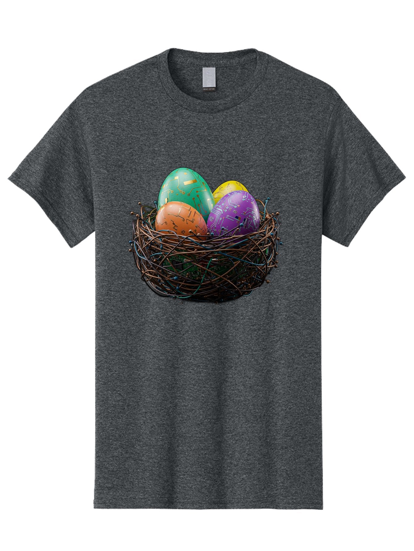 Easter-Eggs-In-Nest-1 Men'S Graphic Tee, 100% Cotton, Comfortable Casual Summer Wear, Machine Washable, Colorful Easter Eggs, Decorative Eggs, Easter Basket, Nest, Vibrant Colors, Festive Decorations, Spring Theme, Easter Celebration Baa617 9