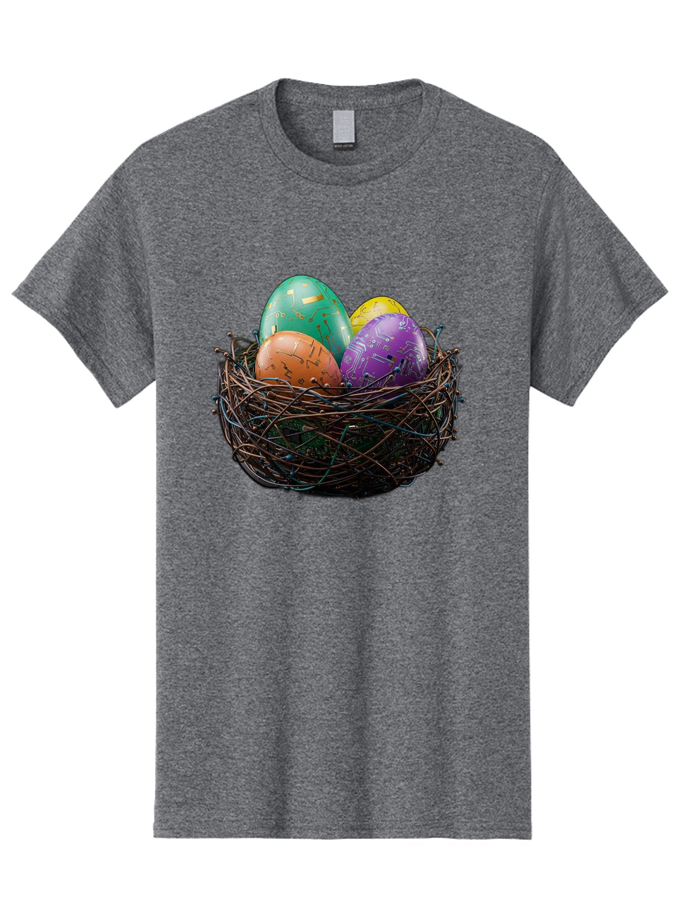 Easter-Eggs-In-Nest-1 Men'S Graphic Tee, 100% Cotton, Comfortable Casual Summer Wear, Machine Washable, Colorful Easter Eggs, Decorative Eggs, Easter Basket, Nest, Vibrant Colors, Festive Decorations, Spring Theme, Easter Celebration Baa617 5