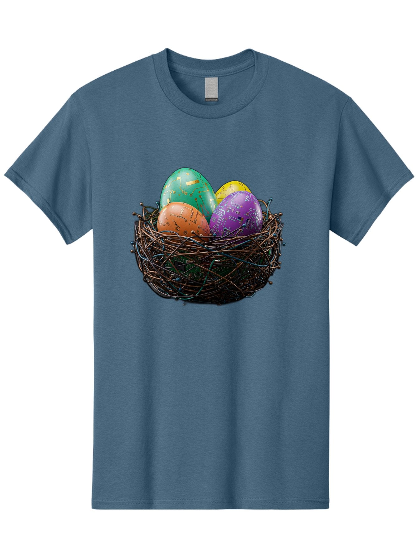 Easter-Eggs-In-Nest-1 Men'S Graphic Tee, 100% Cotton, Comfortable Casual Summer Wear, Machine Washable, Colorful Easter Eggs, Decorative Eggs, Easter Basket, Nest, Vibrant Colors, Festive Decorations, Spring Theme, Easter Celebration Baa617 12