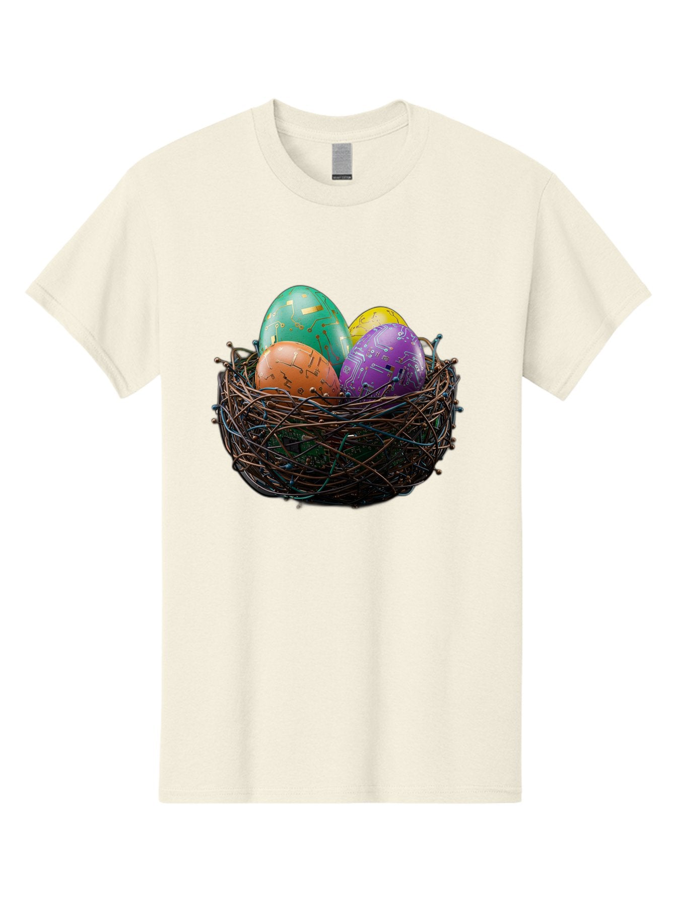 Easter-Eggs-In-Nest-1 Men'S Graphic Tee, 100% Cotton, Comfortable Casual Summer Wear, Machine Washable, Colorful Easter Eggs, Decorative Eggs, Easter Basket, Nest, Vibrant Colors, Festive Decorations, Spring Theme, Easter Celebration Baa617 13