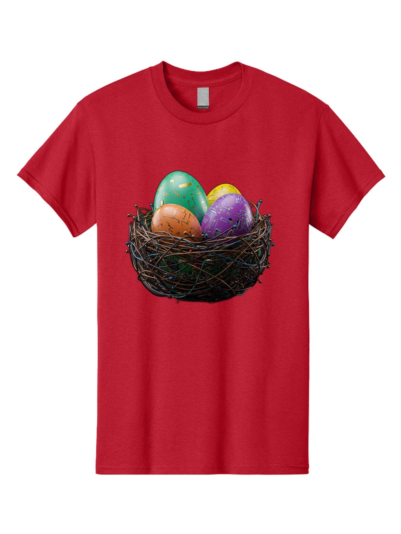 Easter-Eggs-In-Nest-1 Men'S Graphic Tee, 100% Cotton, Comfortable Casual Summer Wear, Machine Washable, Colorful Easter Eggs, Decorative Eggs, Easter Basket, Nest, Vibrant Colors, Festive Decorations, Spring Theme, Easter Celebration Baa617 10