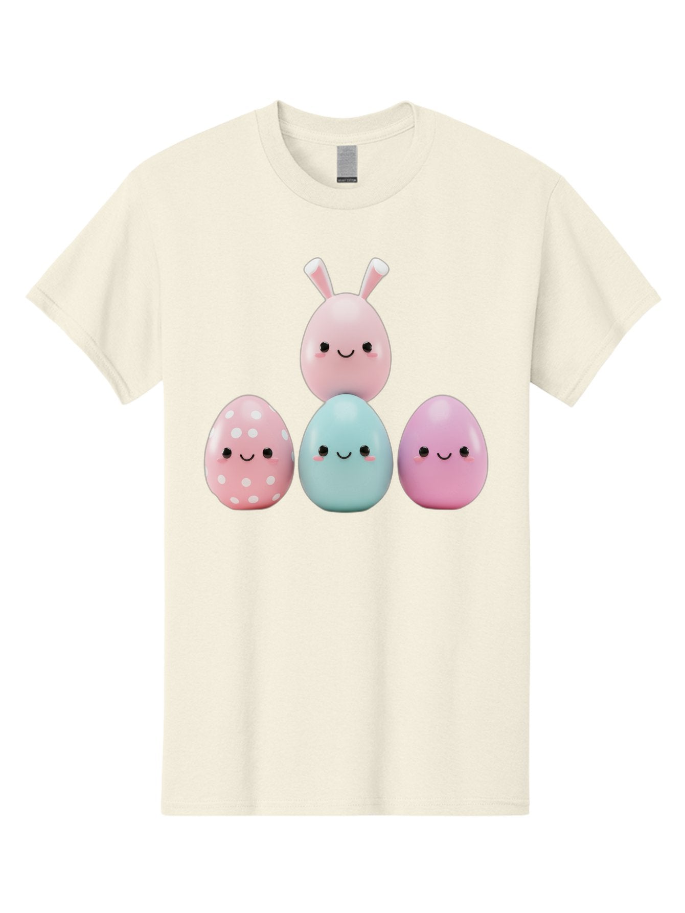 Easter-Eggs Men'S Graphic Tee, 100% Cotton, Comfortable Casual Summer Wear, Machine Washable, Easter Eggs, Cartoon Eggs, Smiling Eggs, Pastel Colors, Decorative Eggs, Easter Theme, Cute Eggs, Egg Characters, Digital Illustration, Baa626 11